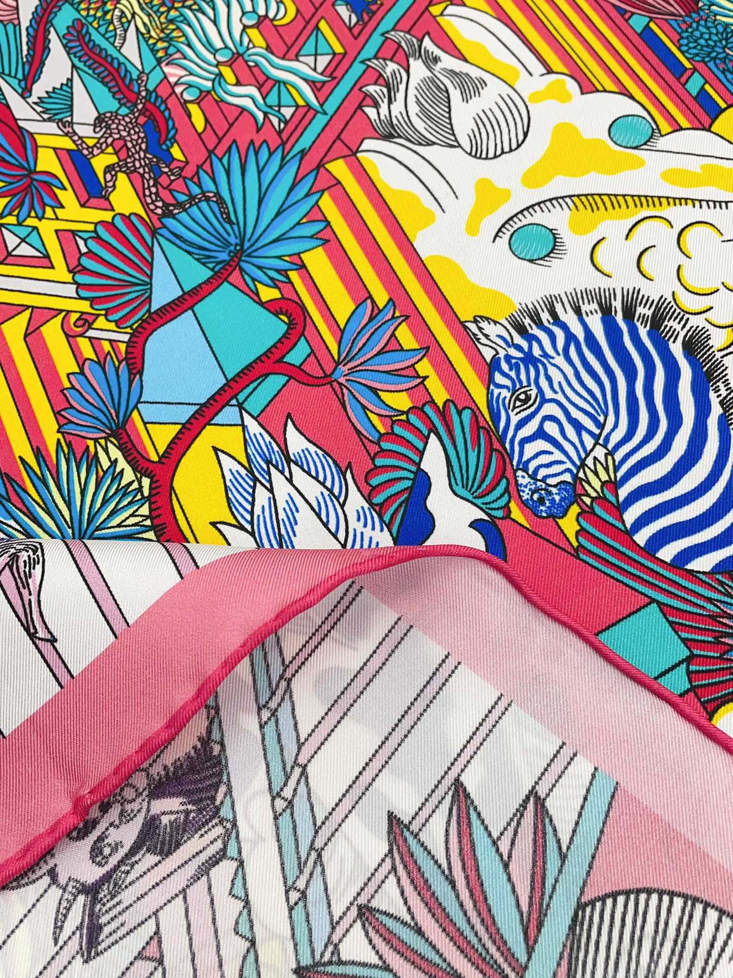 Animapolis Scarf 90 CM In Colorful Silk Twill 220185