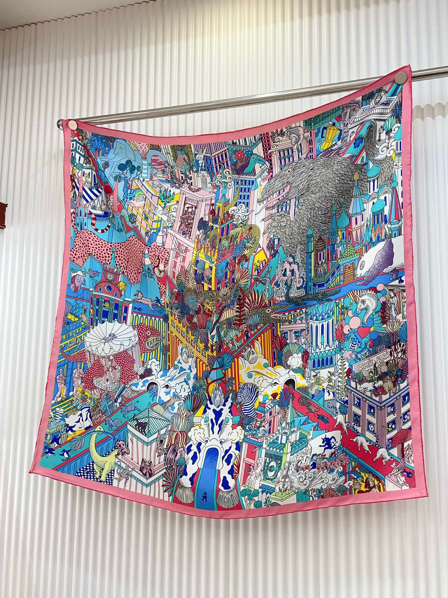 Animapolis Scarf 90 CM In Colorful Silk Twill 220185