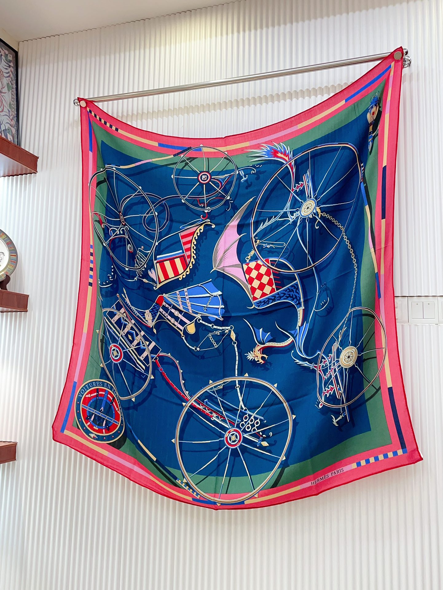 Voitures En Equilibre Scarf 140 CM In Colorful Cashmere And Silk 265384