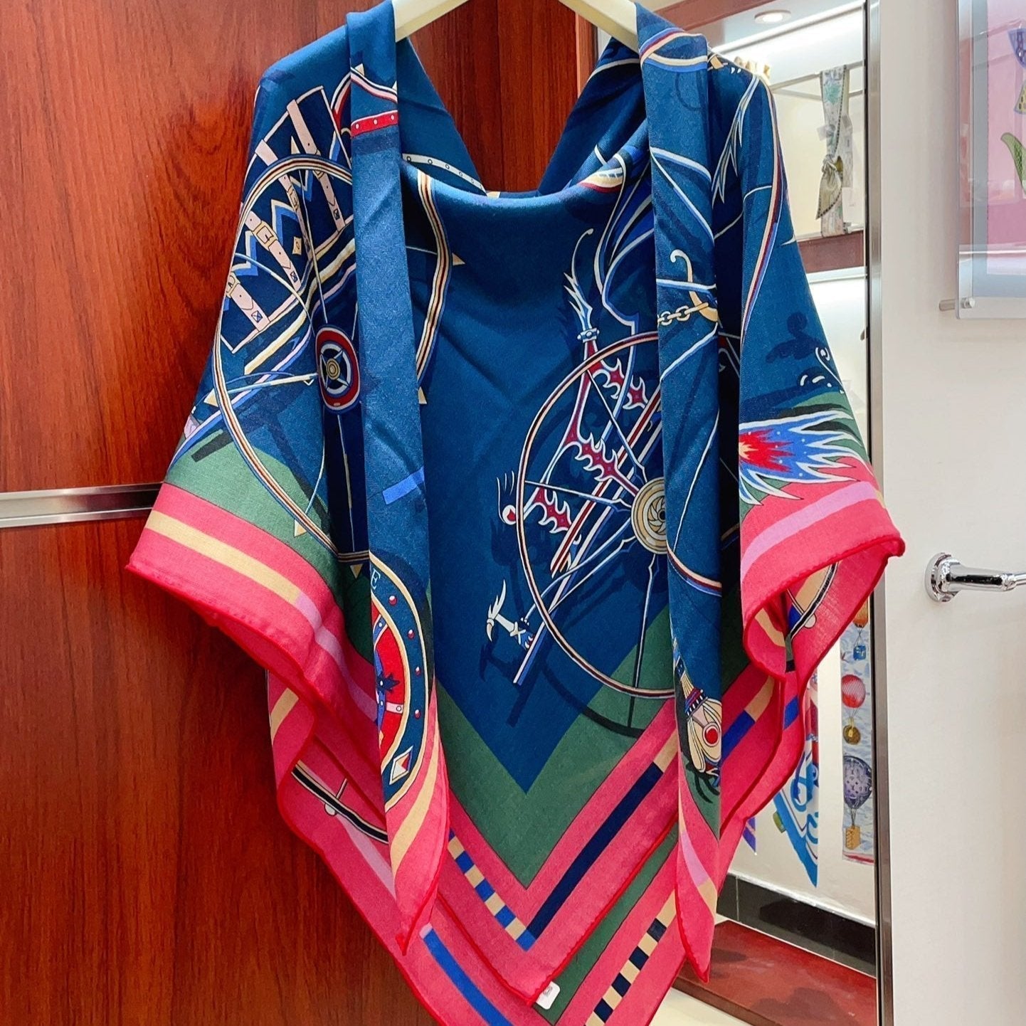 Voitures En Equilibre Scarf 140 CM In Colorful Cashmere And Silk 265384