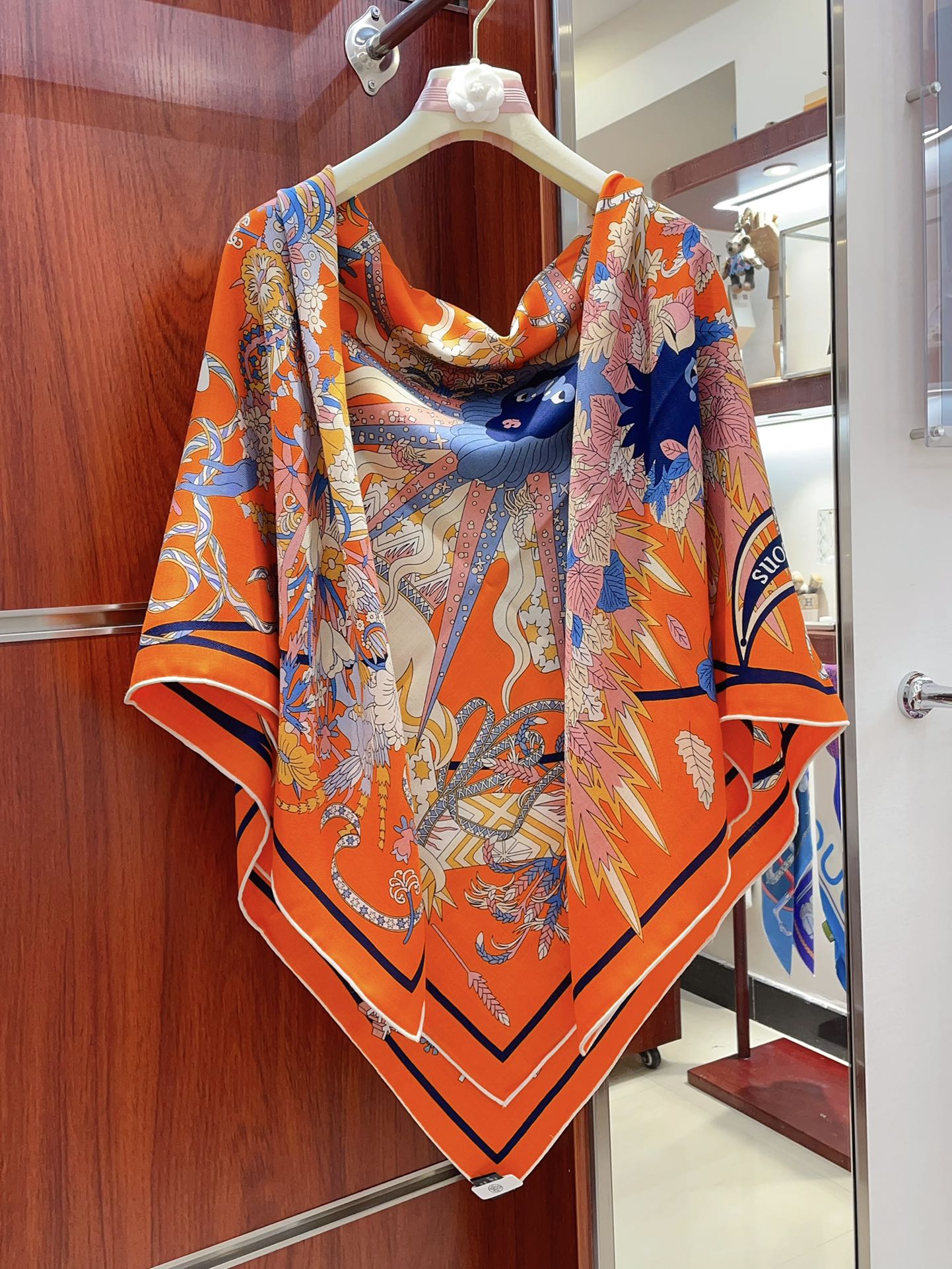 Le Sacre Des Saisons Scarf 140 CM In Colorful Cashmere And Silk 300431