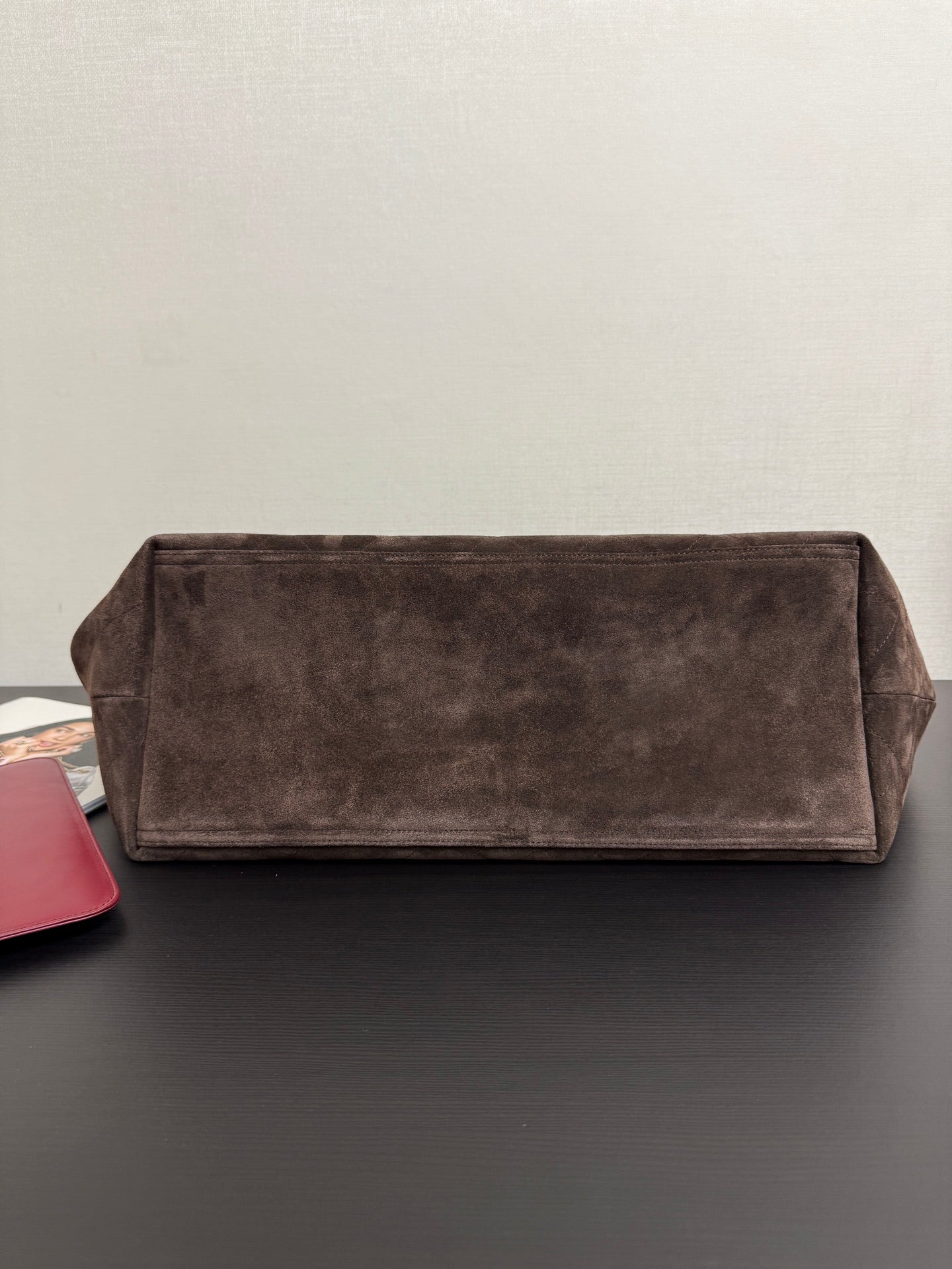 CC 26s Hobo Bag Brown Suede Quilted Big CC Logo
