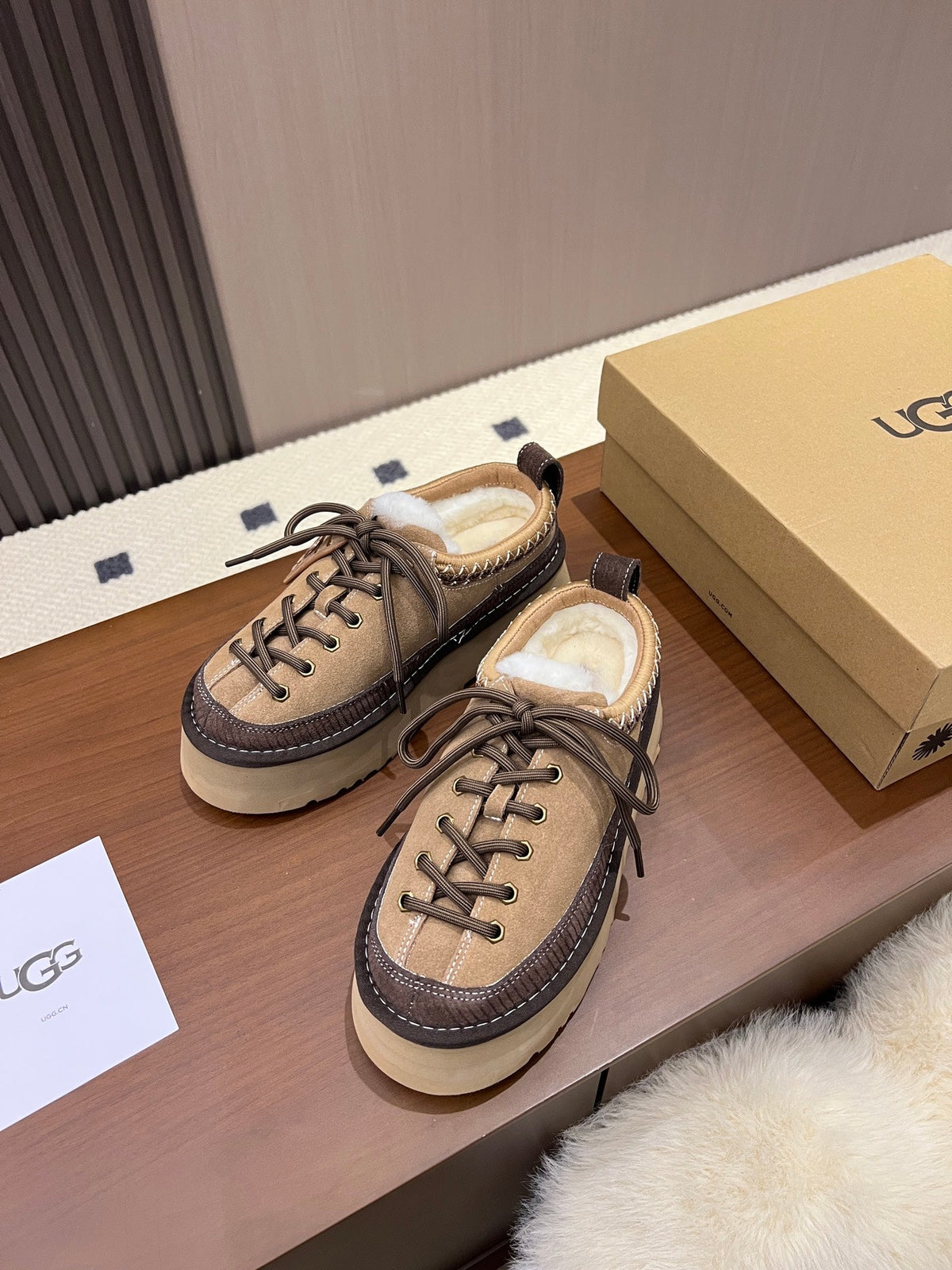 UGG 26s Shoes 4.5cm Chestnut Shearling Suede 187146
