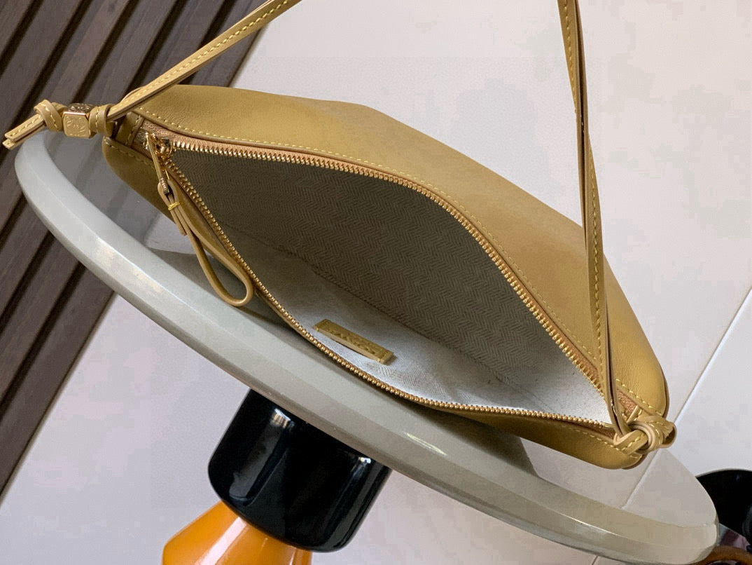 Loewe Mini Hammock Hobo Bag Golden-Brown Calfskin
