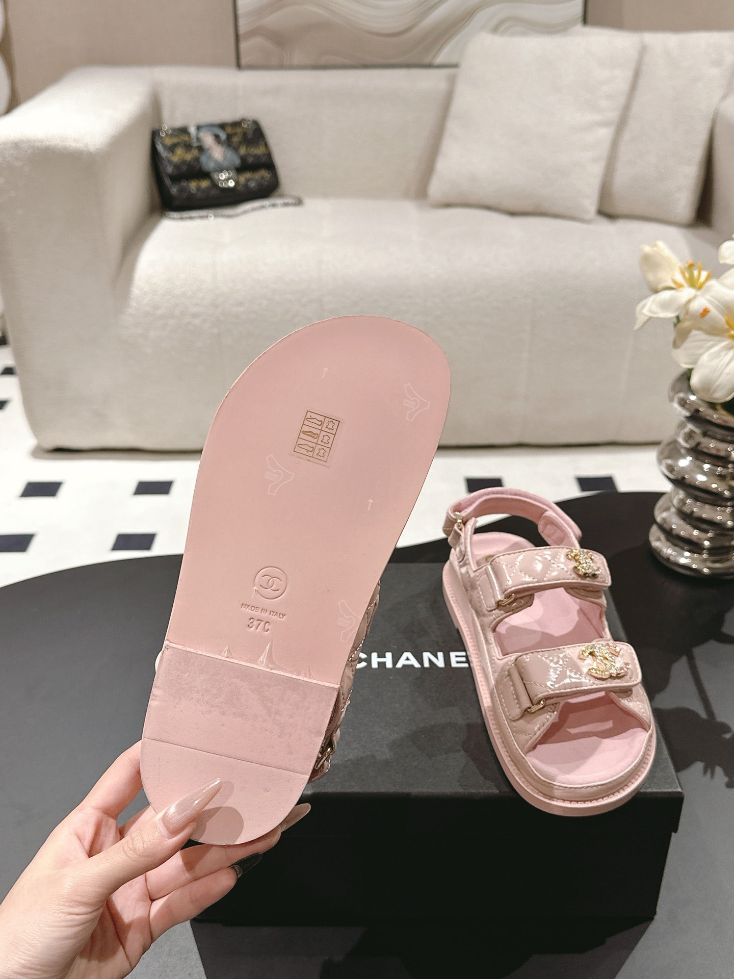 cc 25p dad sandal pink leather 237561