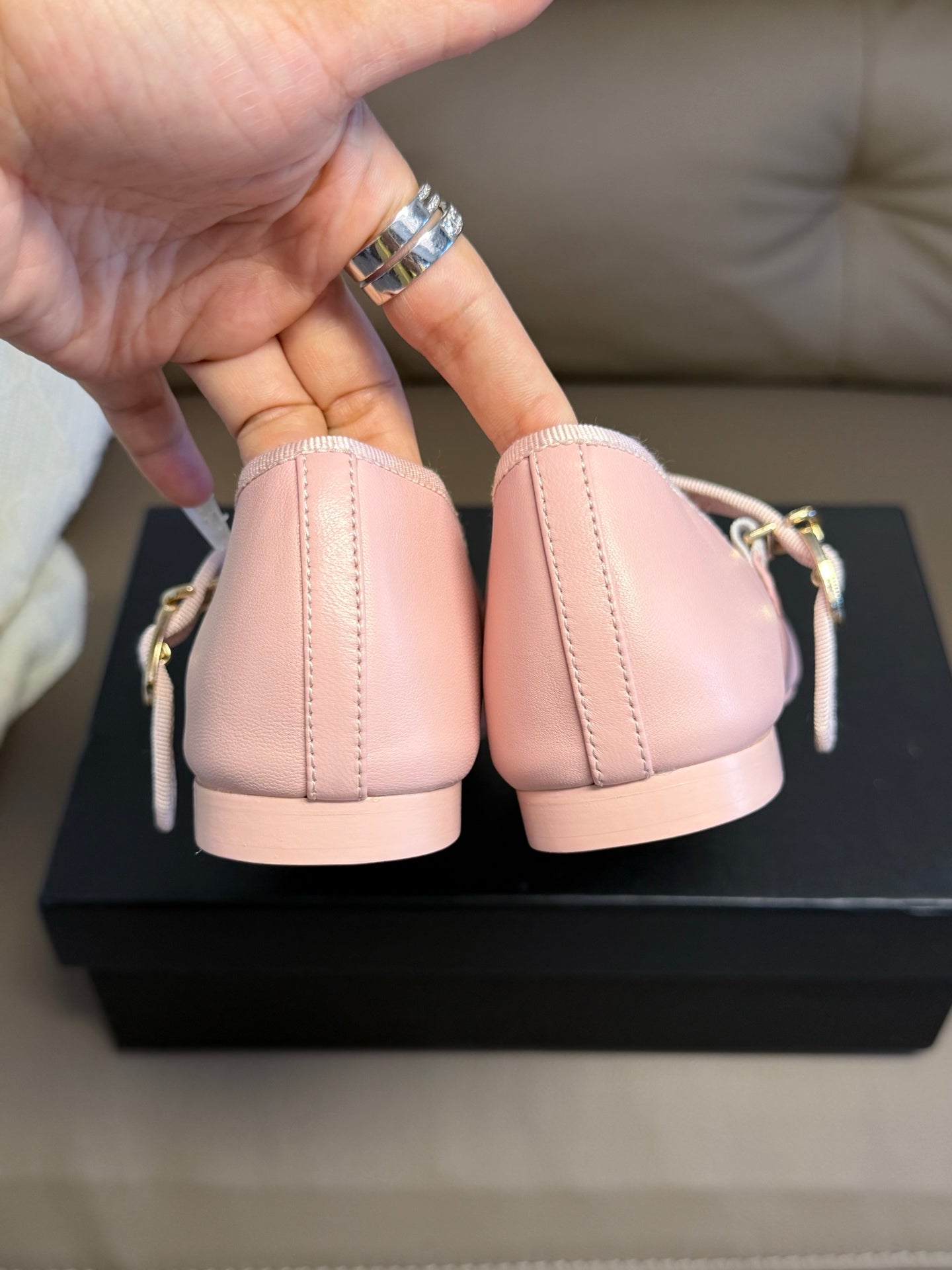 CC 26s Flat Mary Jane Light Pink Sheepskin 995832