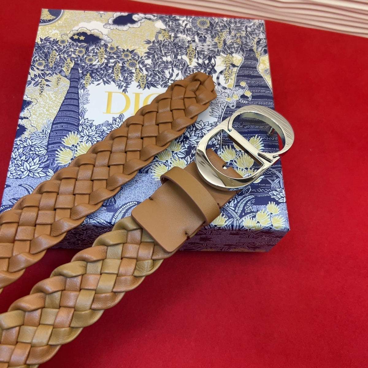 Dior 2026 Braided Belt 35mm Lambskin
