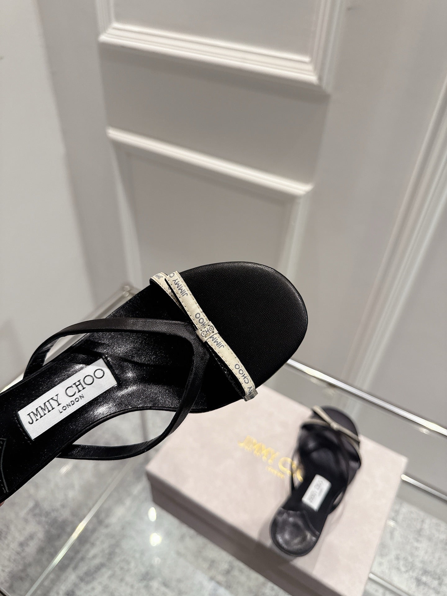 Jimmy Ciela Mules 45mm Black Sheepskin 422438
