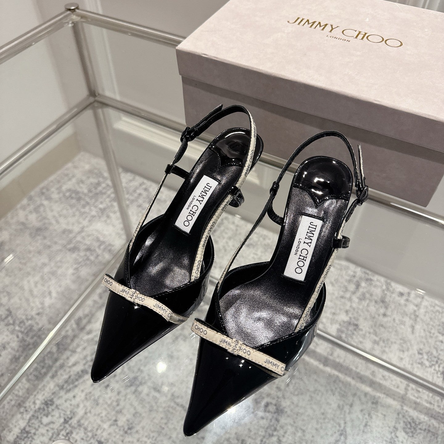 Jimmy Camila Pumps 65mm Black Patent Leather 422447