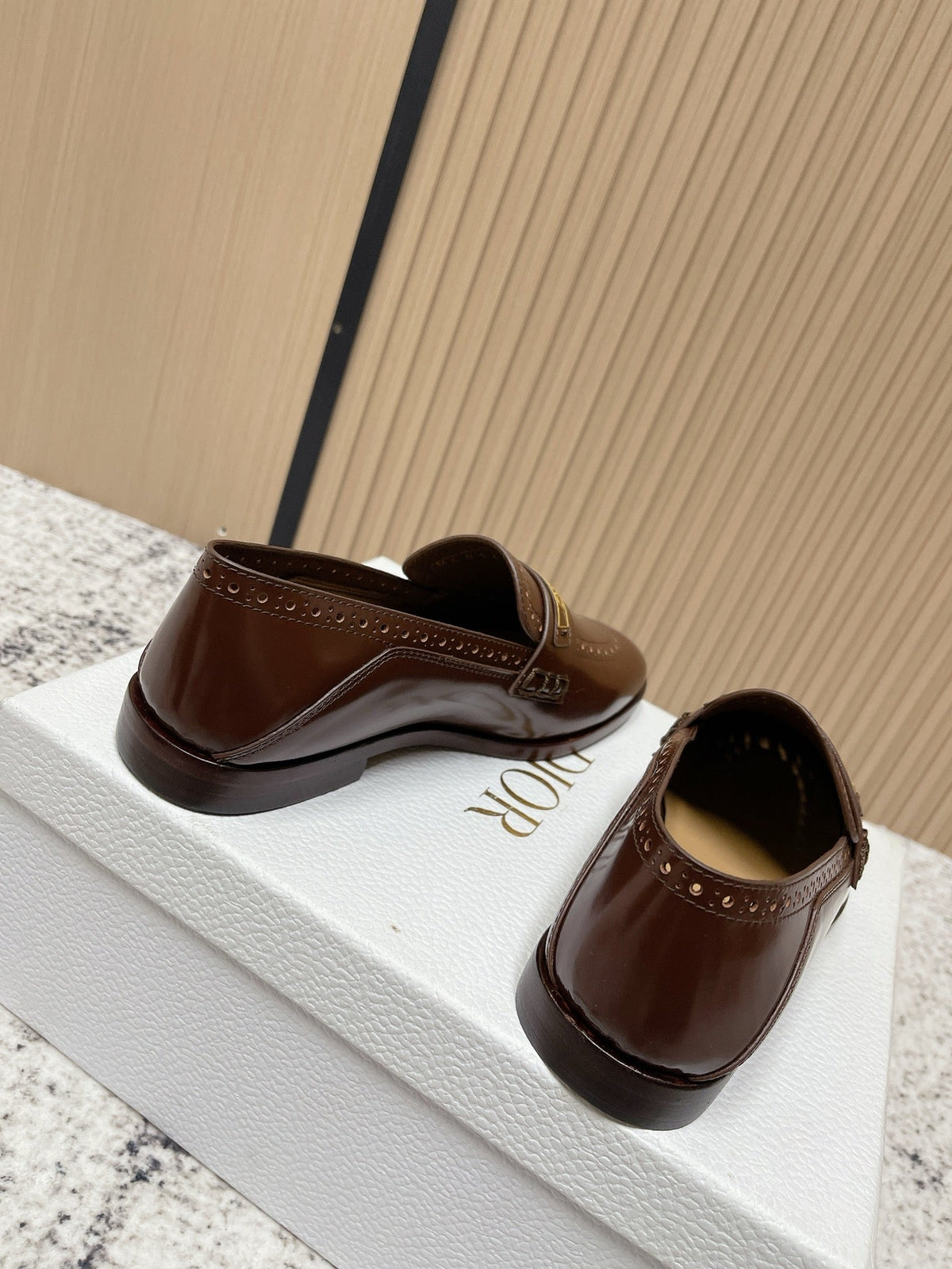 CD 2026 Loafers Brown Brown Logo Leather 193582
