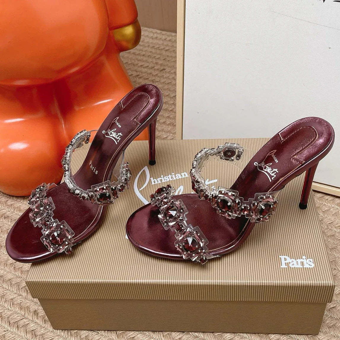 Christian Louboutin Just Jewel Strass Mules 855235