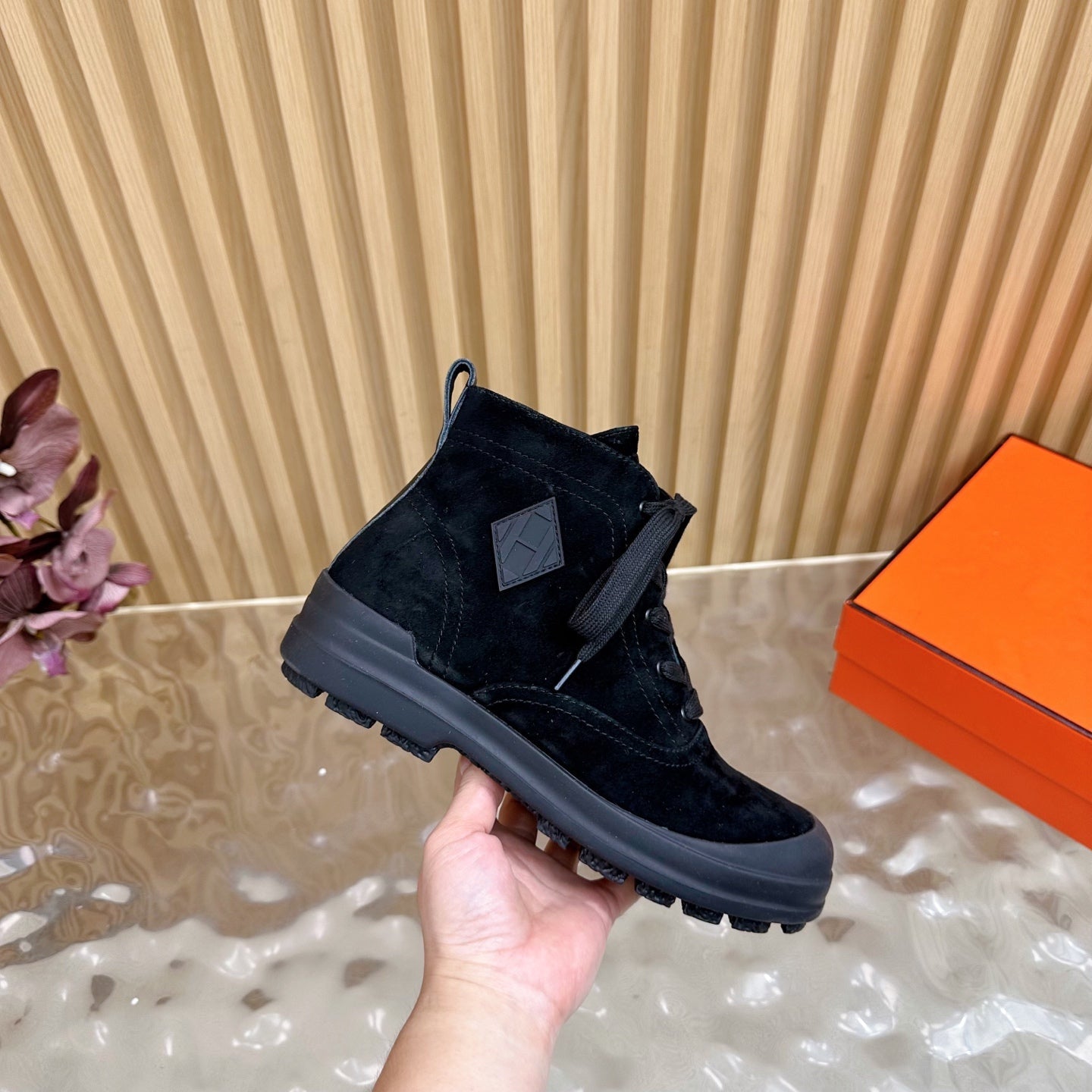 HM Kooler Ankle Boot Black Suede  498195