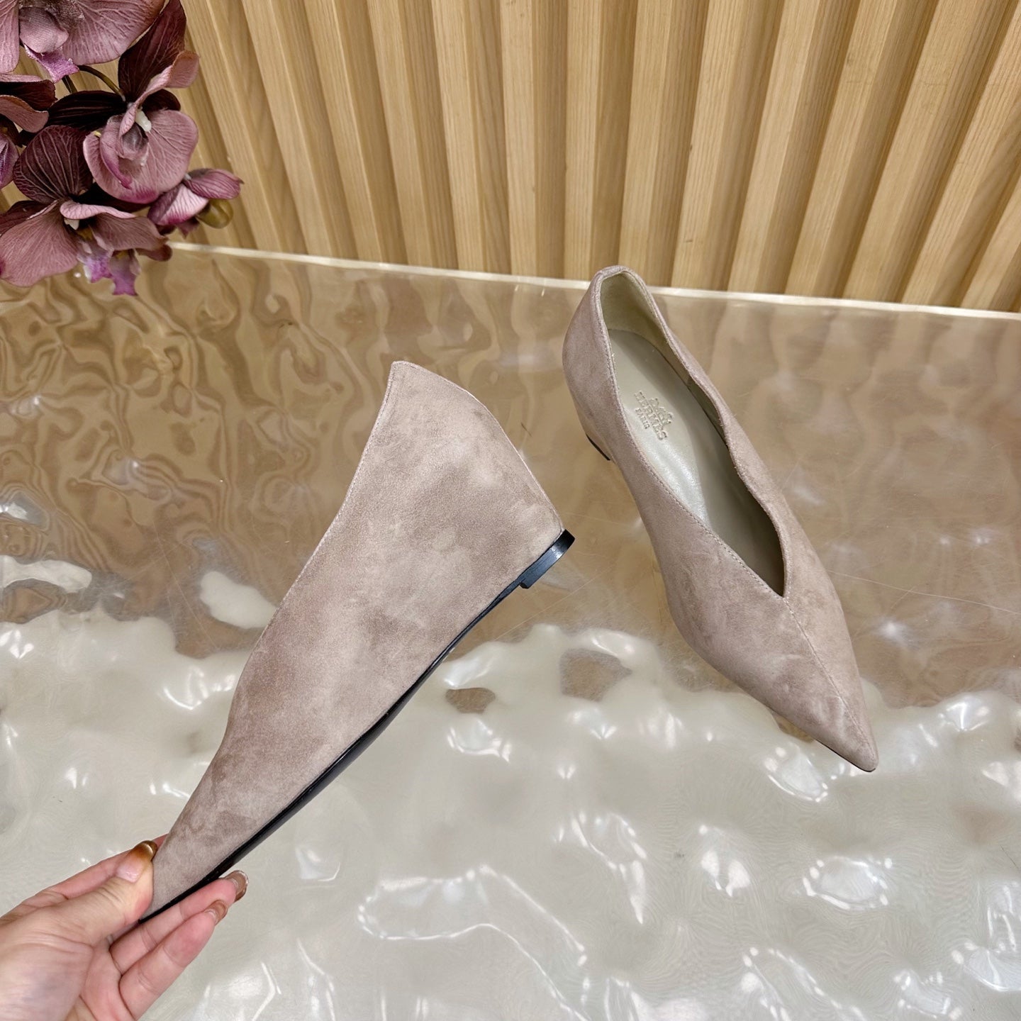 HM Louna 55 Pump 50mm Dusty Rose Beige Suede 498196