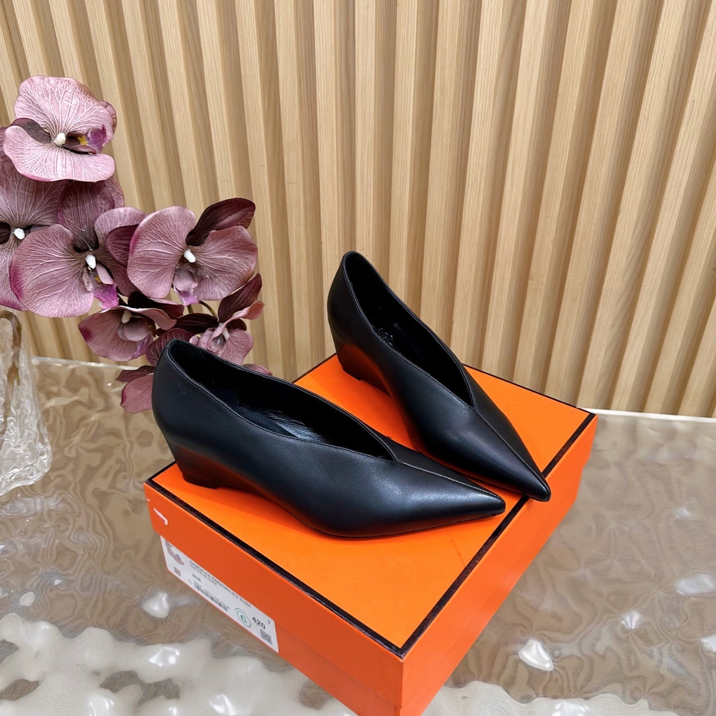 HM Louna 55 Pump 50mm Dark Black Suede 498198
