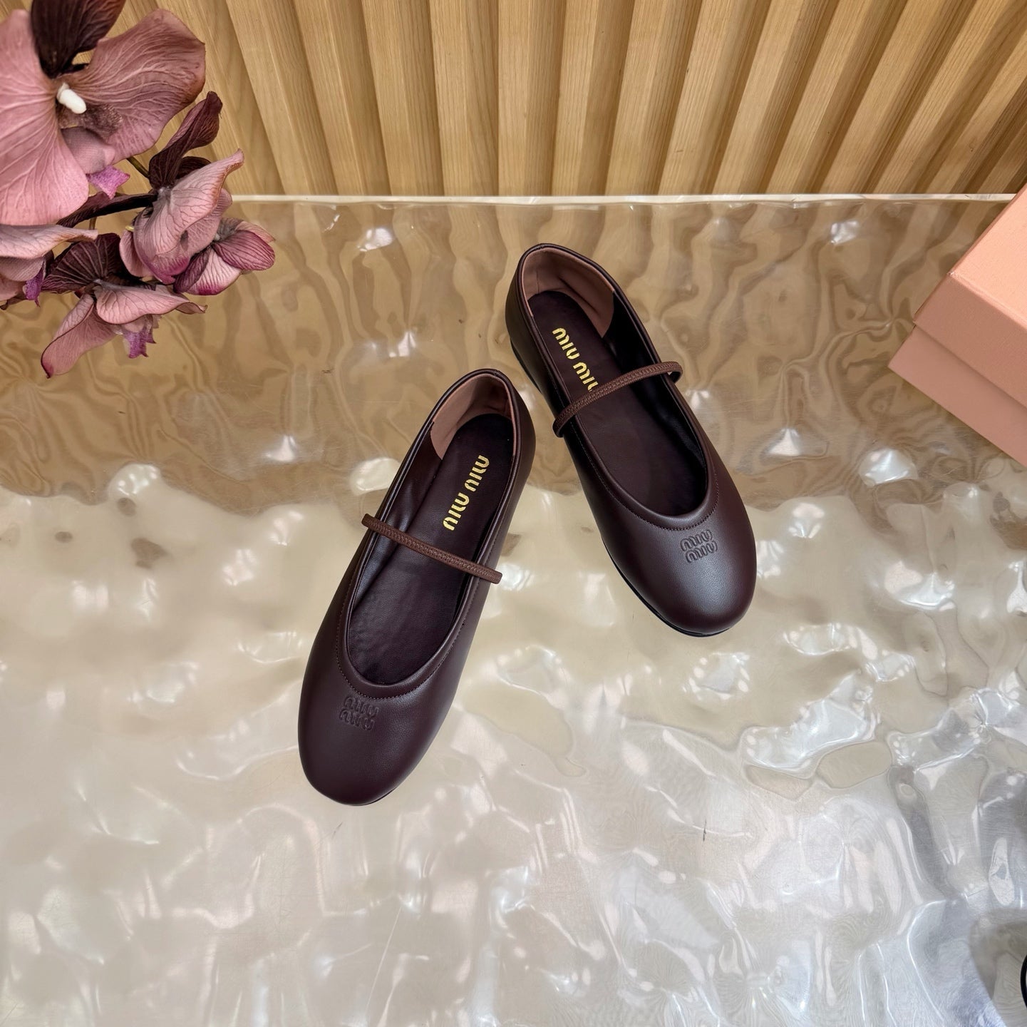 Miu 26s Ballerinas Deep Burgundy Lambskin 933417