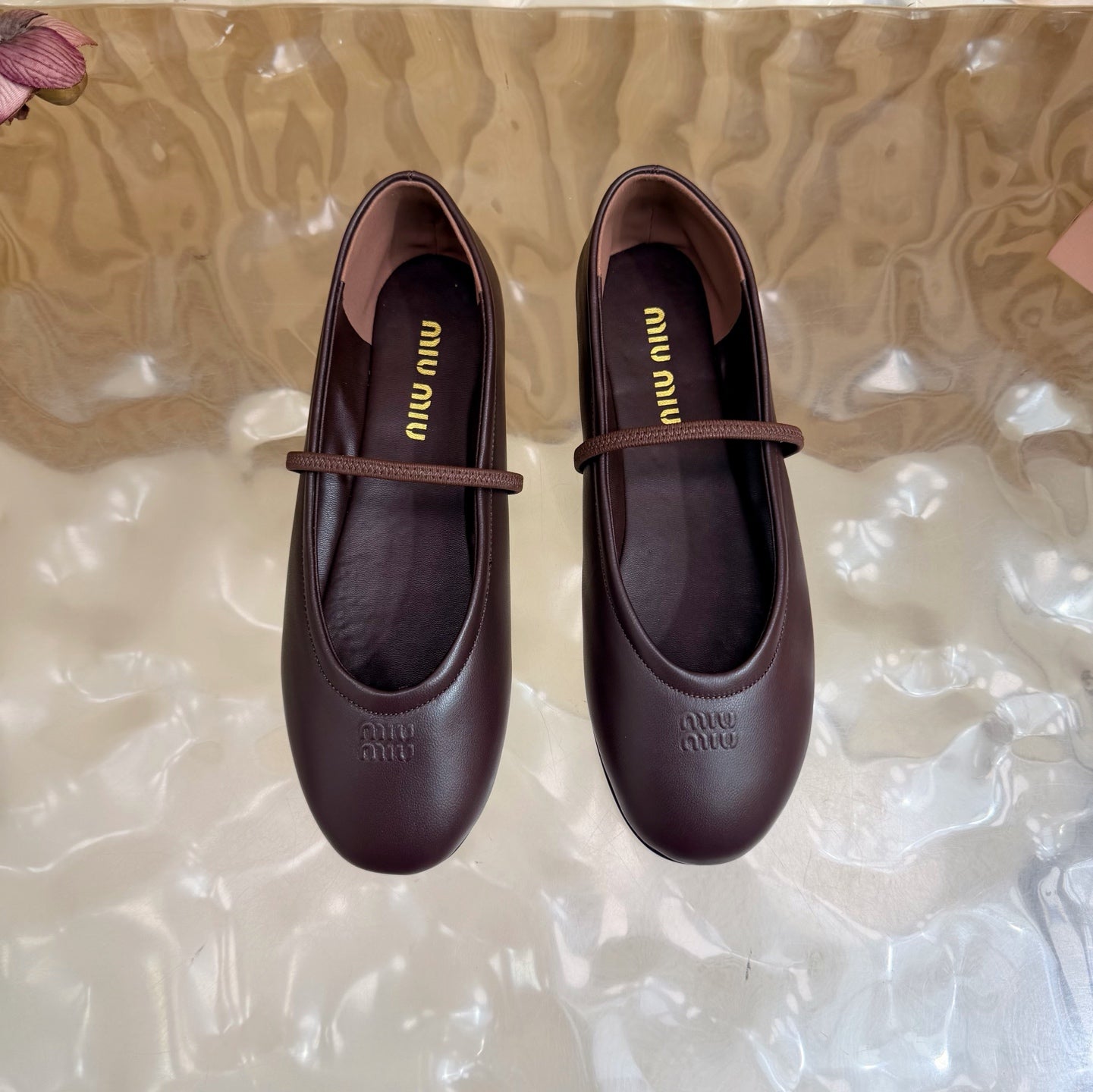 Miu 26s Ballerinas Deep Burgundy Lambskin 933417