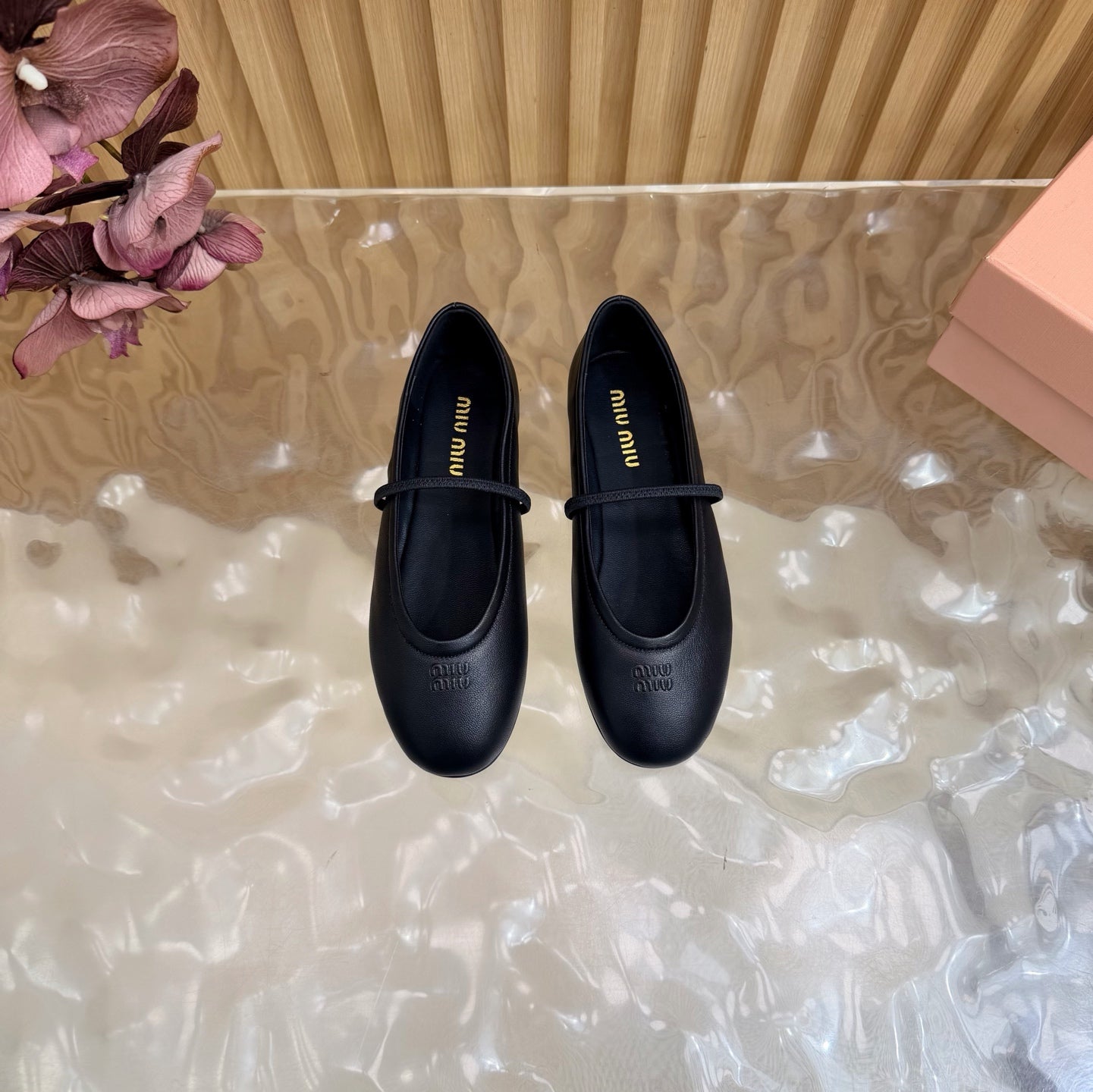 Miu 26s Ballerinas Black Lambskin 933419