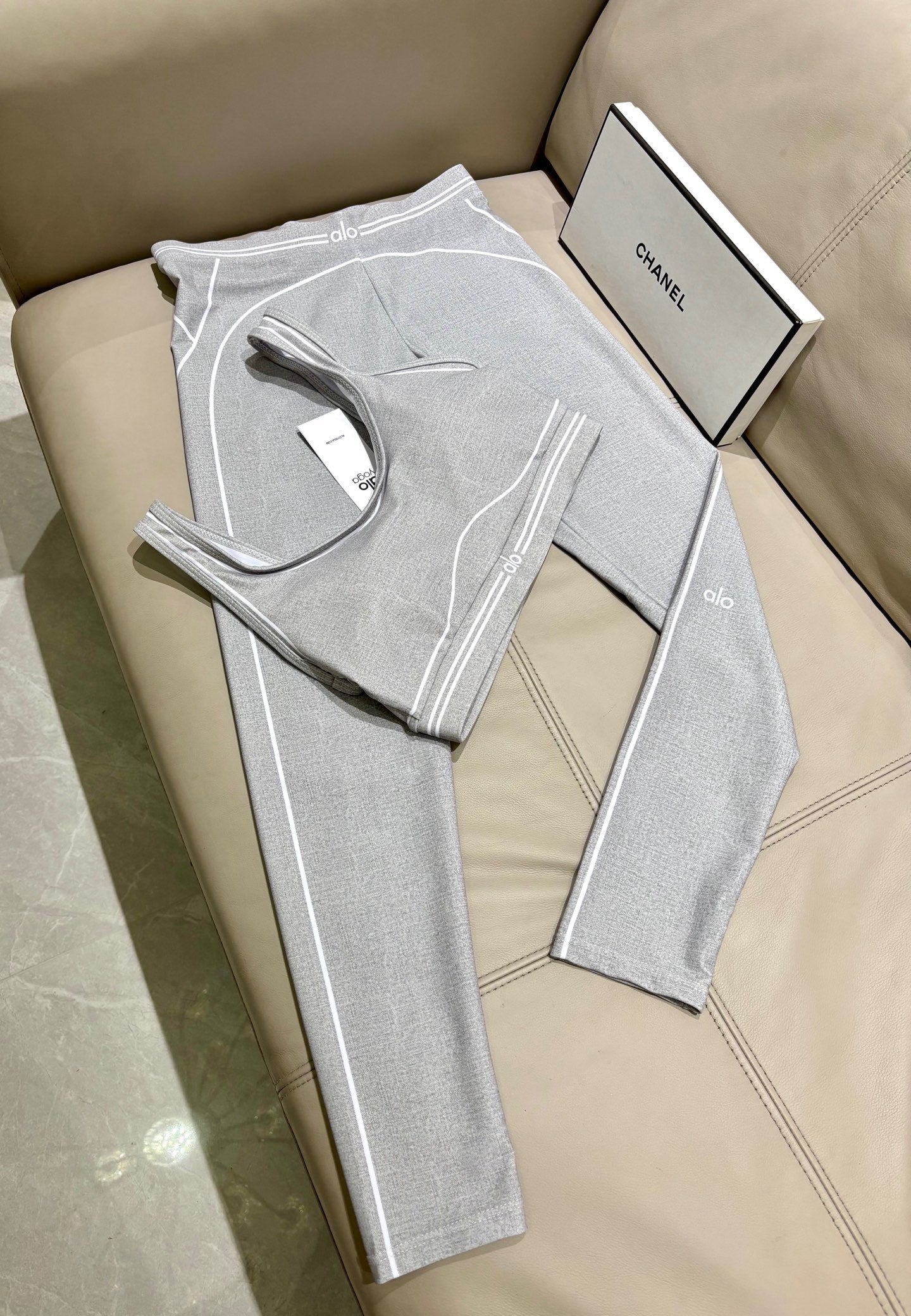 Airbrush High-Waist Heart Throb Set Grey 198920