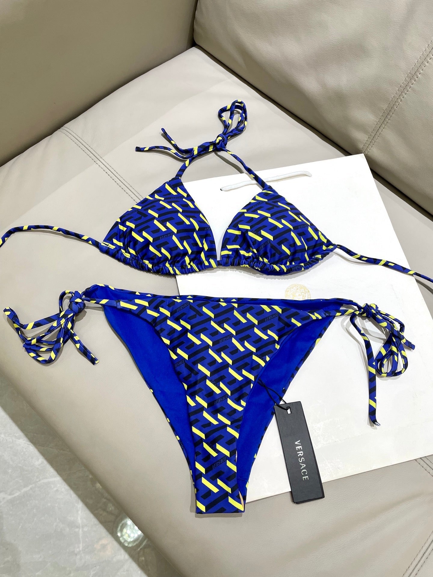 Versace Two-Piece Bikini Blue Colorful 201828