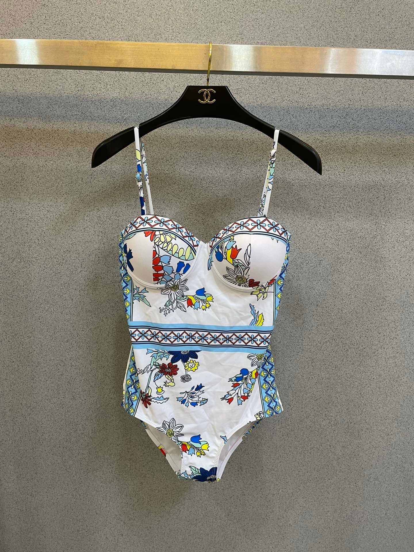 Versace One-Piece Bikini Blue Colorful 201829