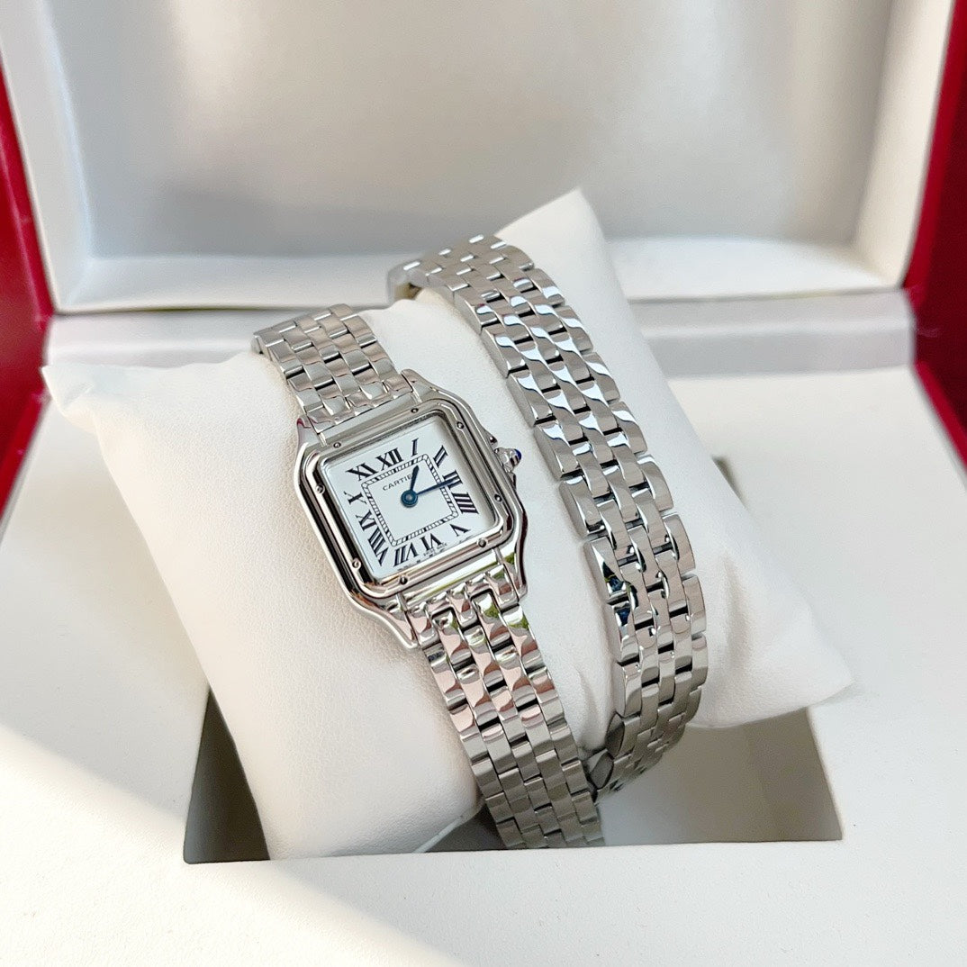 Panthere 22mm Silver Double Chain 44cm