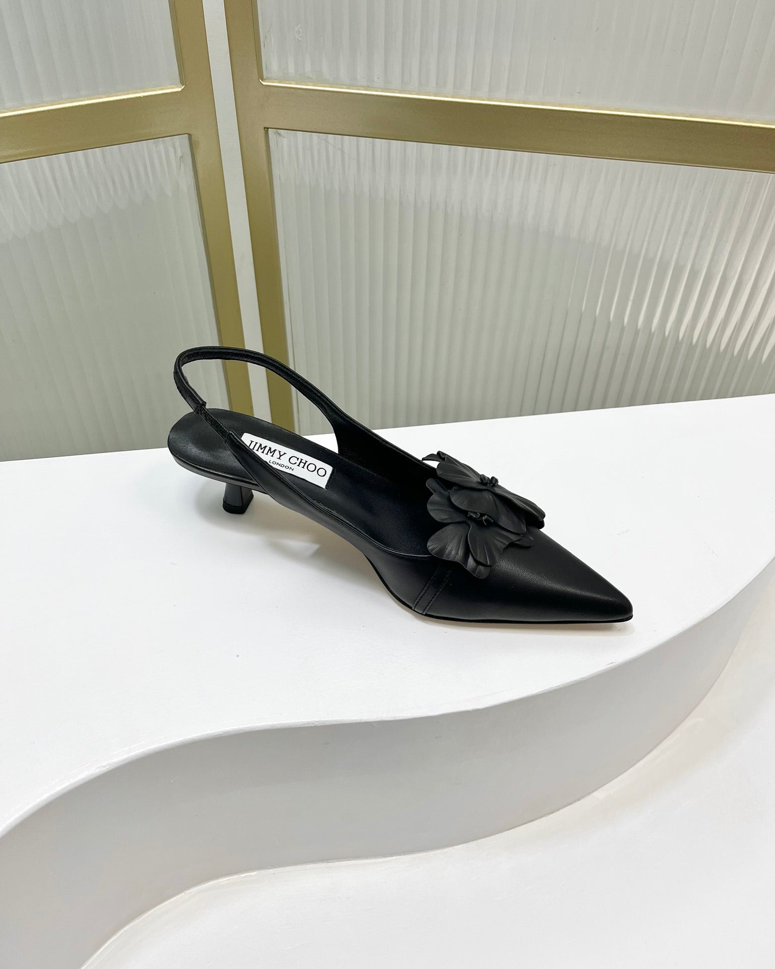Jimmy Slingback Pumps 45mm In Black Cowhide 597832