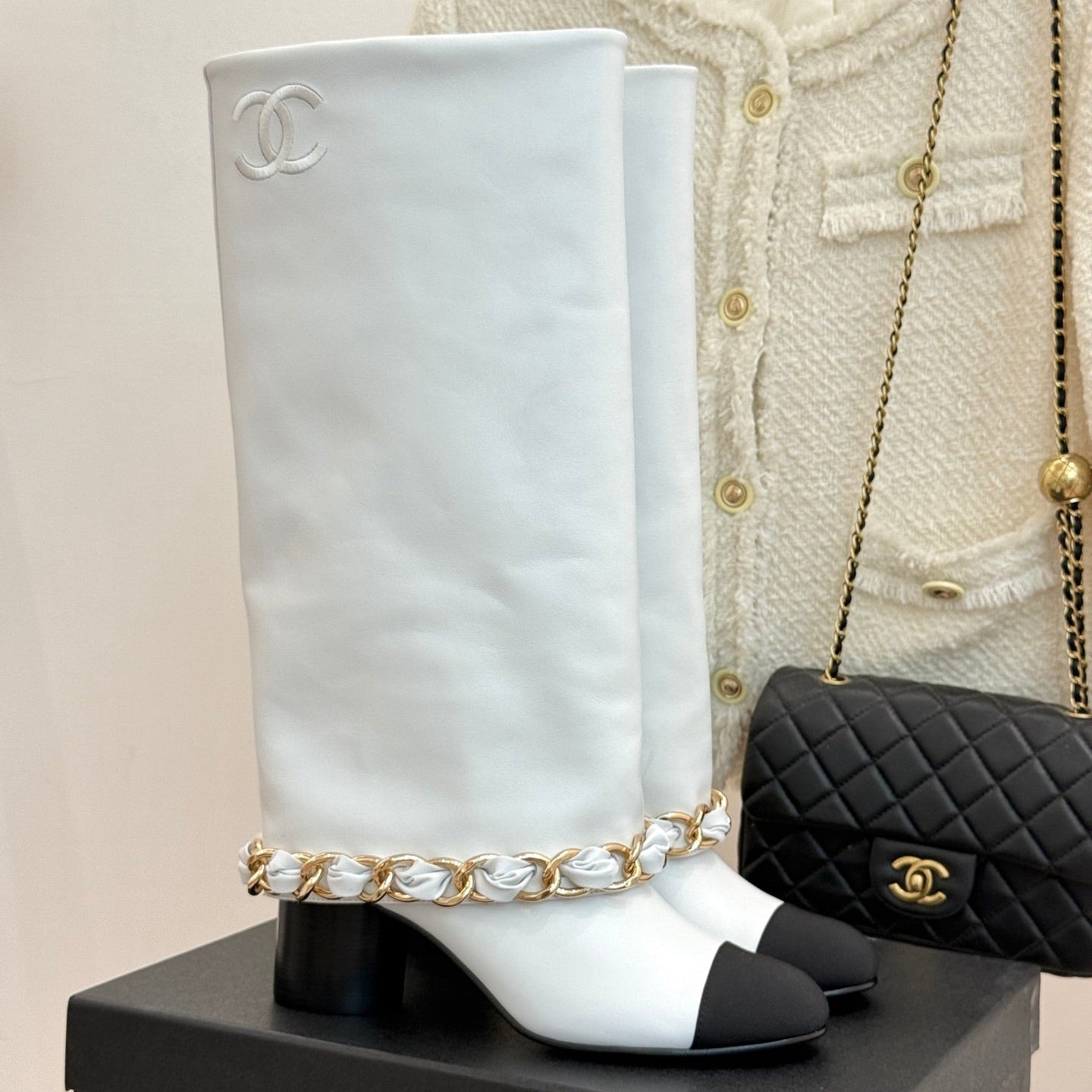 CC 26K Trousers Boot White Leather 904743