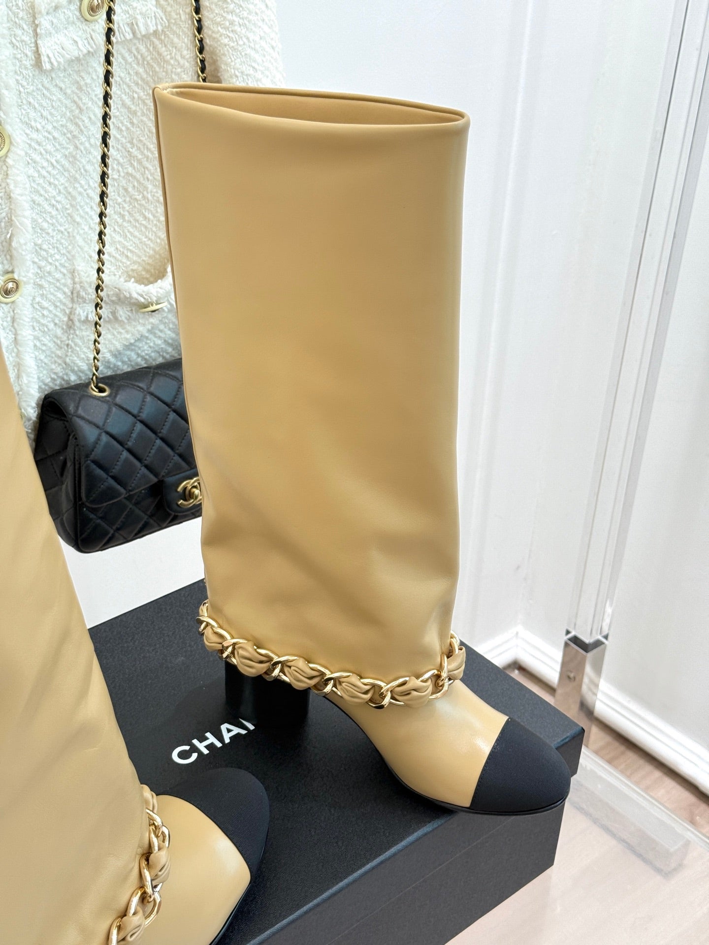 CC 26K Trousers Boot Beige Leather 904744