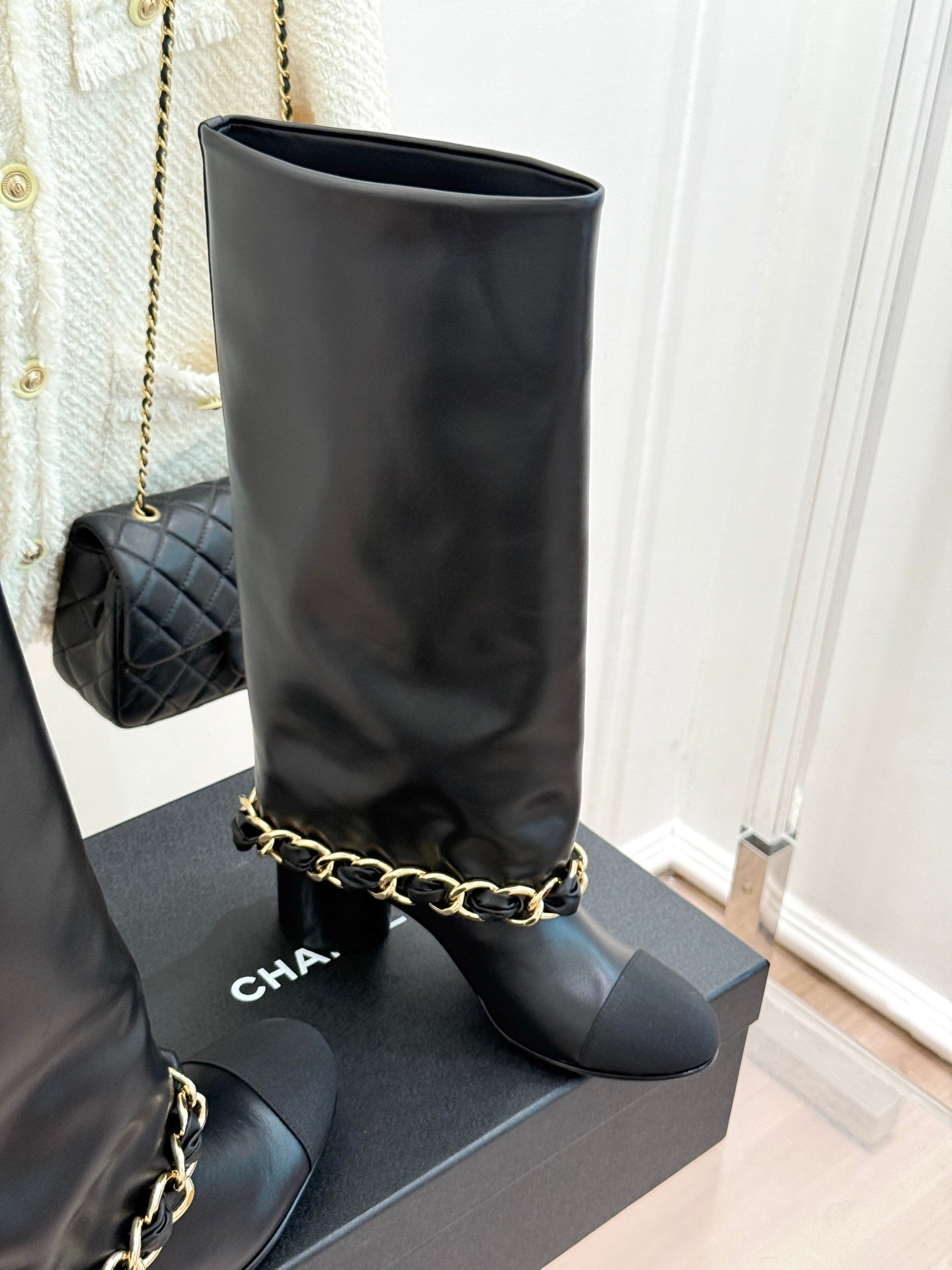 CC 26K Trousers Boot Black Leather 904745