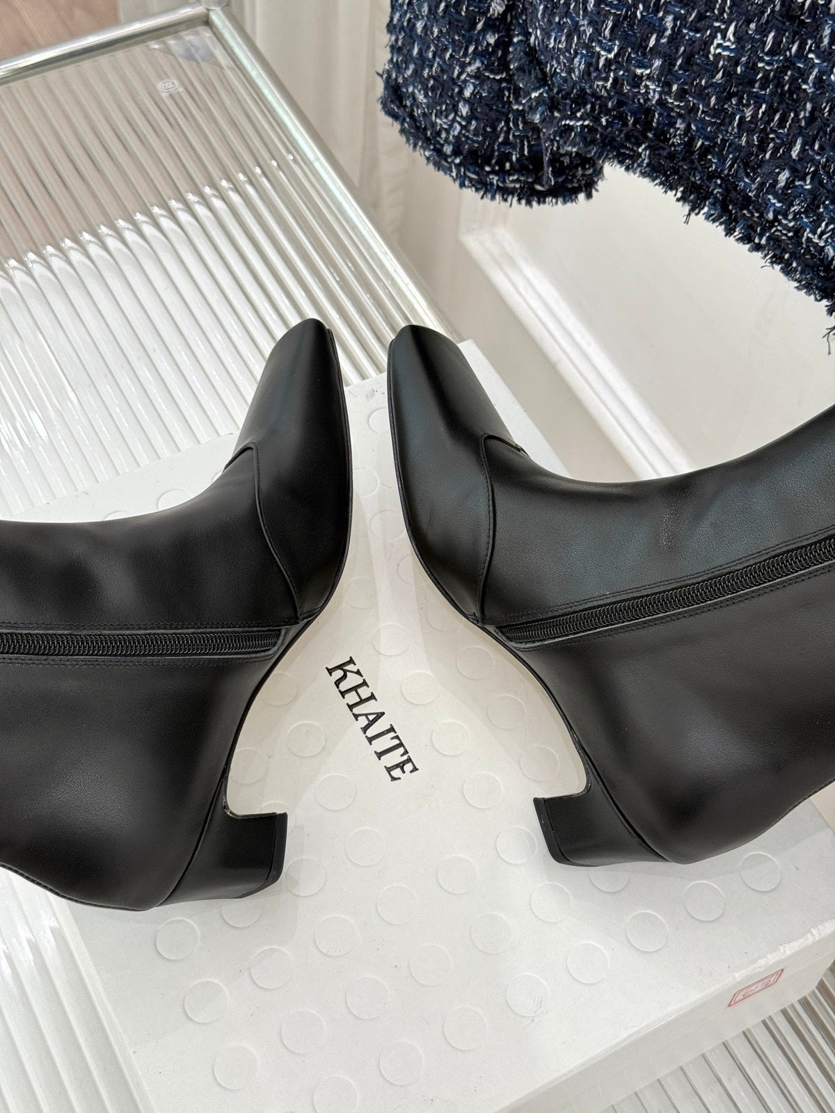 Khaite 26s Nevada Booties 4.5cm Black Leather 175073
