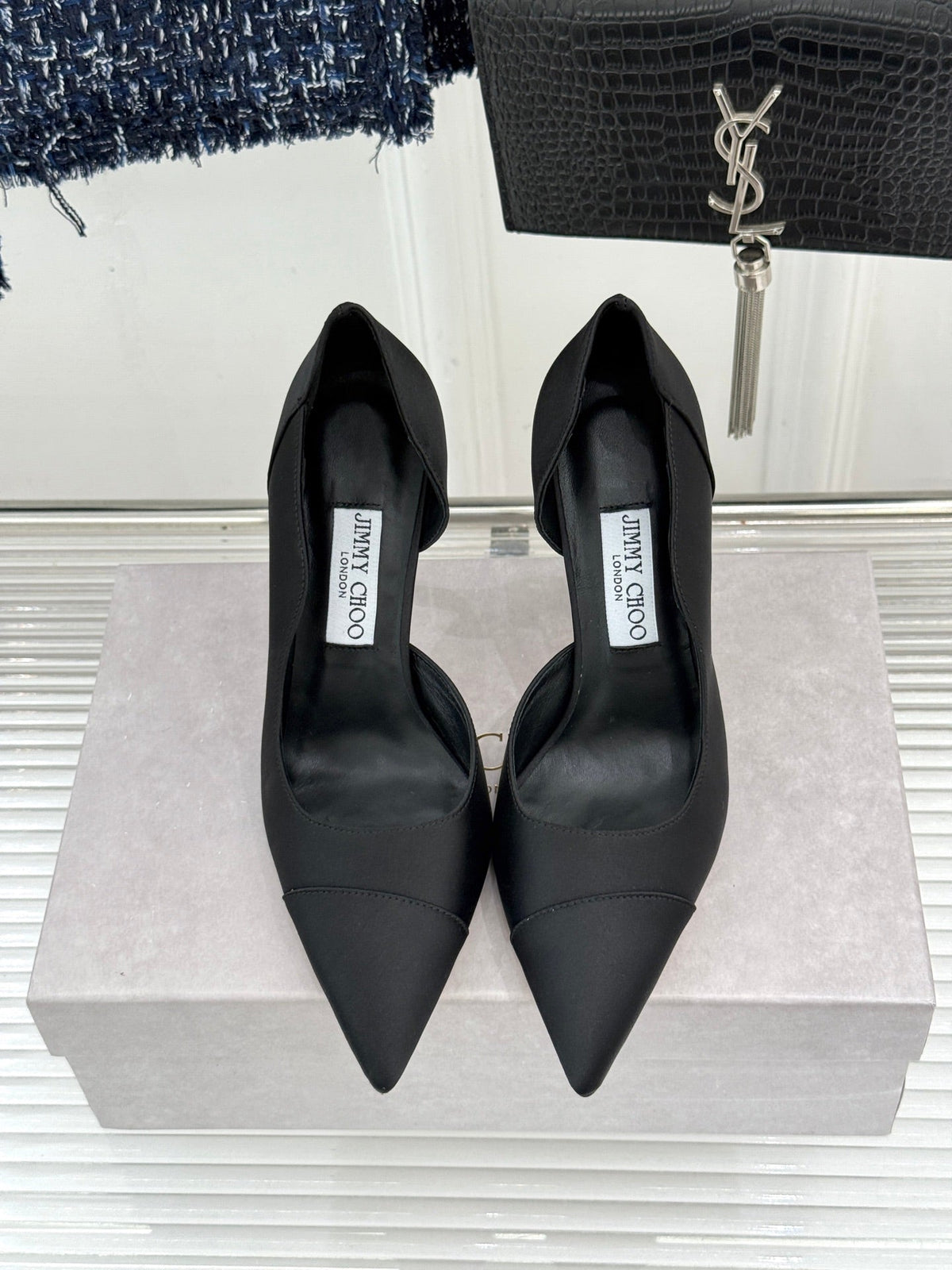 JC 26s Brigitte Pumps 12cm Satin 174555