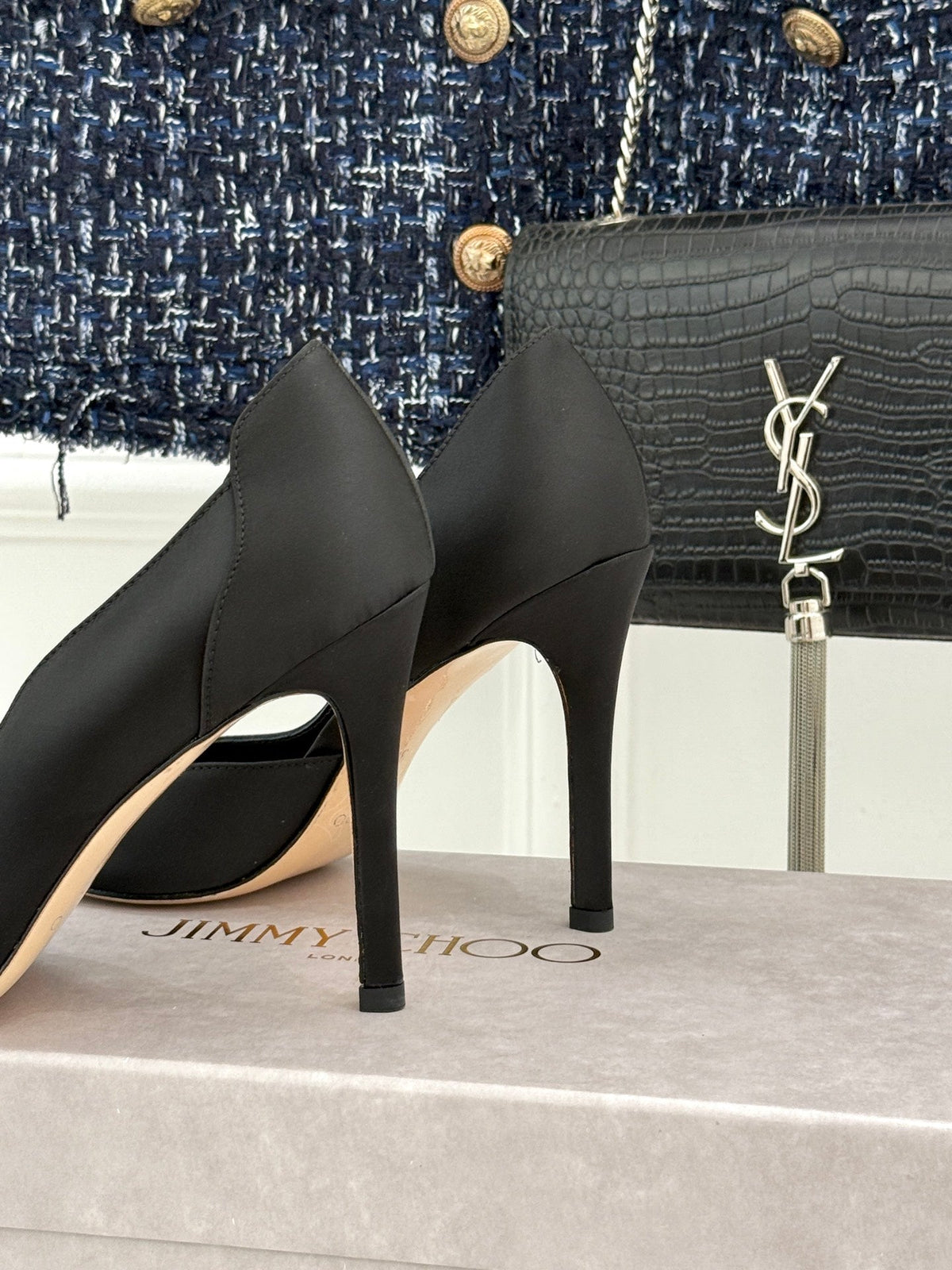JC 26s Faiz Pumps 10cm Satin 174571