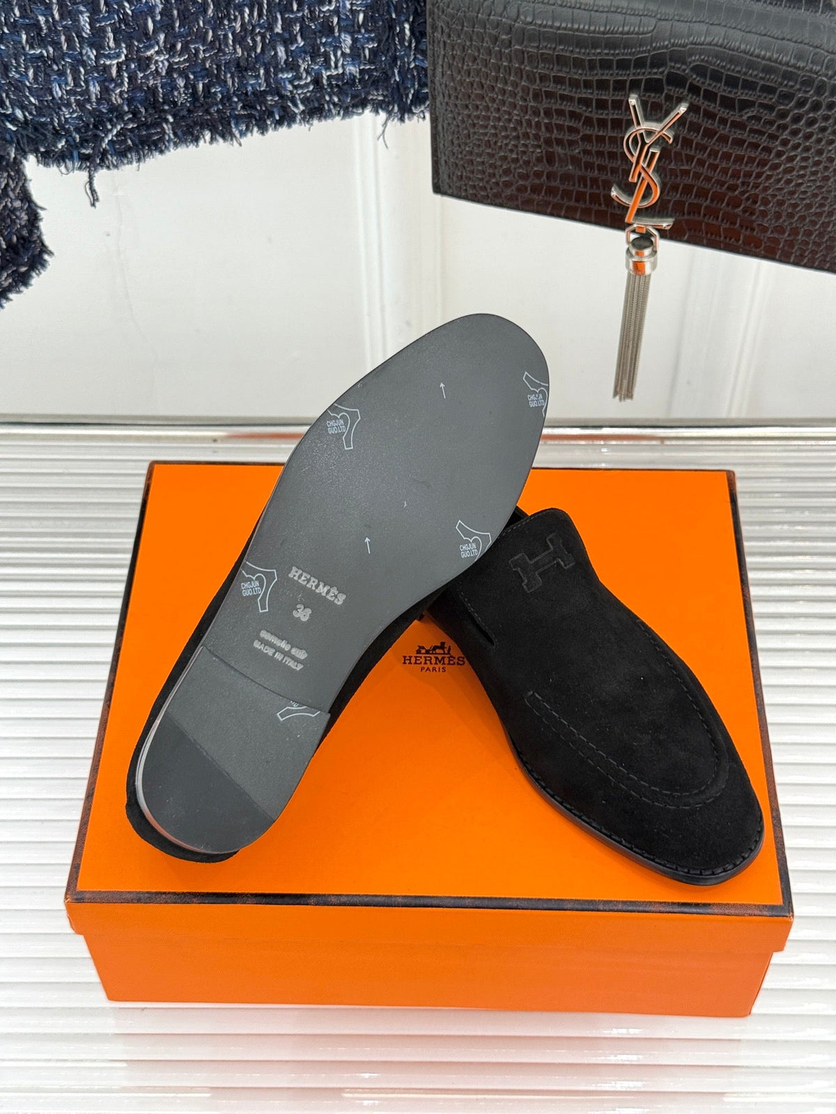 Hermes 26s Hampton Loafers Flat 174824