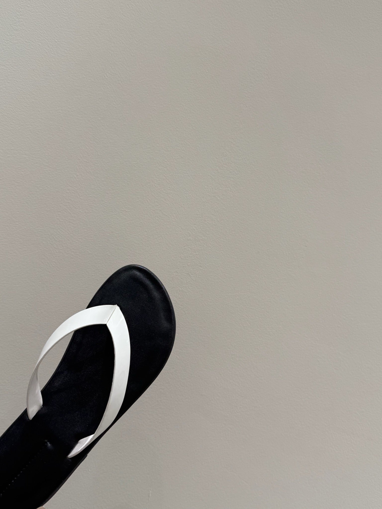 The Row Thong Sandal  Black And White  Patent leather 337445