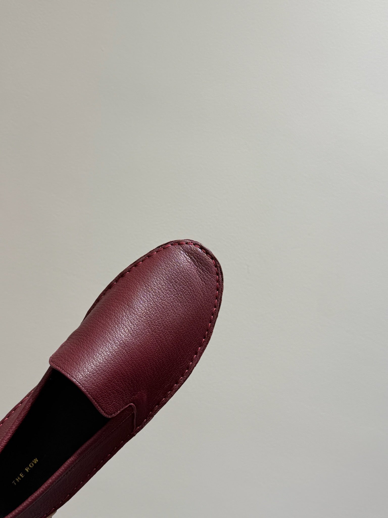 The Row Vasko Slippers Dar Red  Calfskin 337480