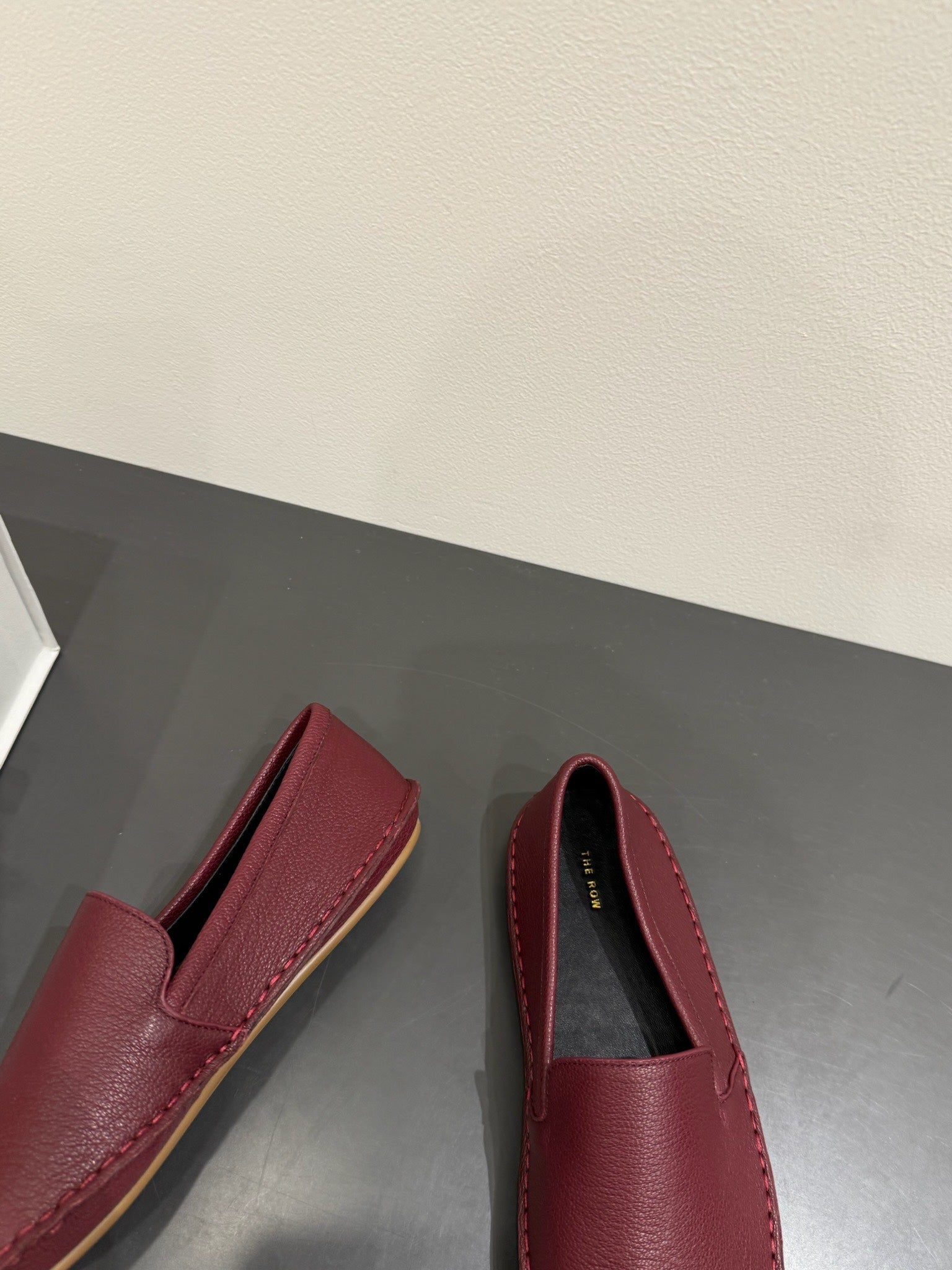 The Row Vasko Slippers Dar Red  Calfskin 337480