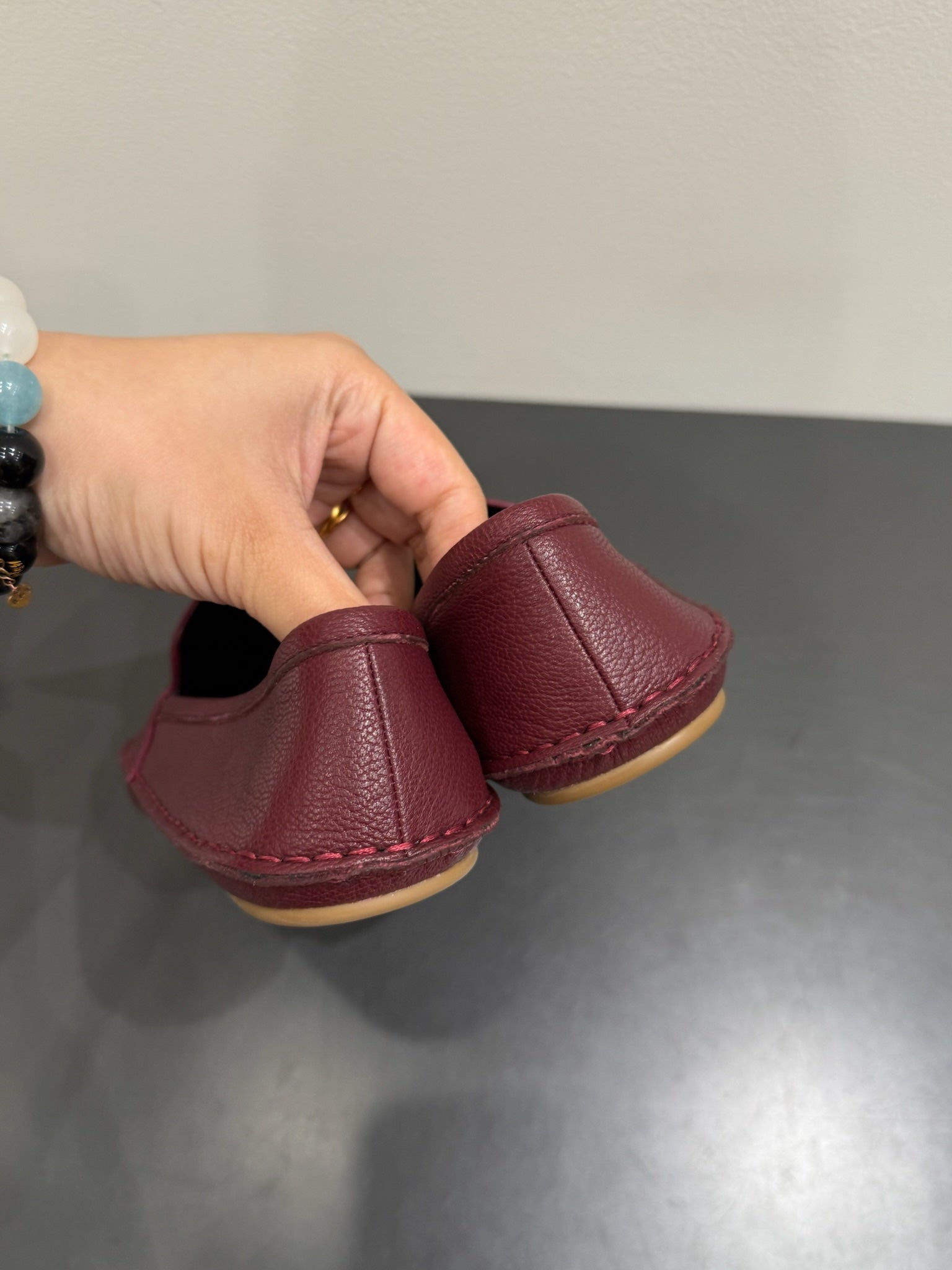 The Row Vasko Slippers Dar Red  Calfskin 337480