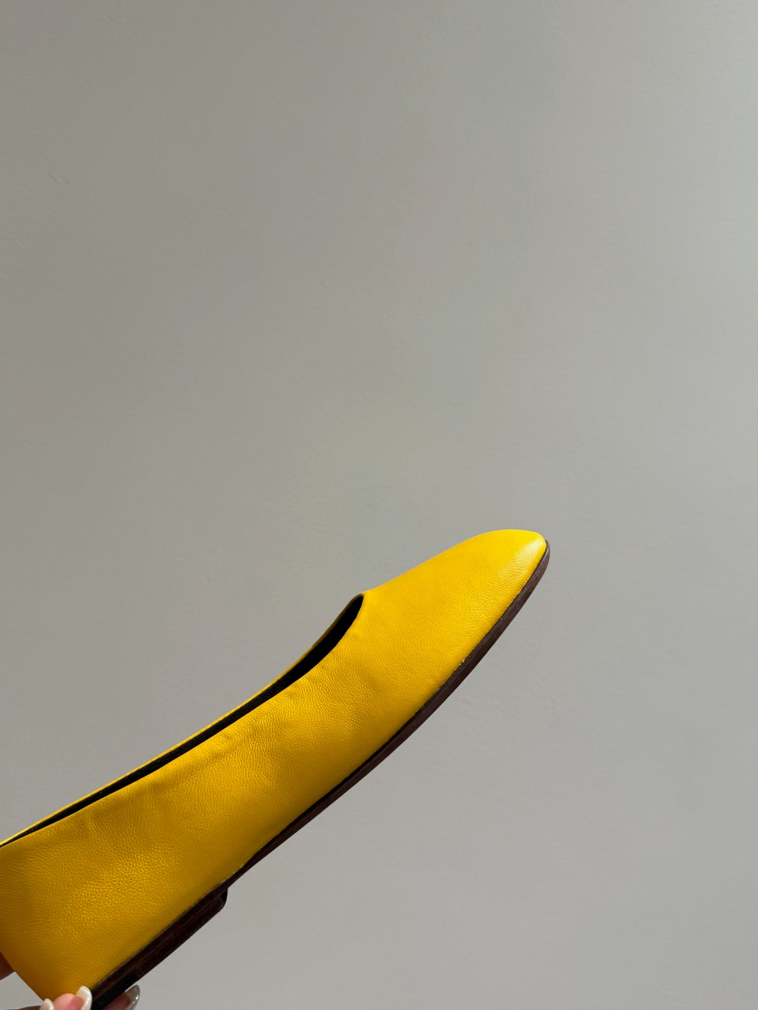 The Row Ballet Flats Yellow Cowhide 337494