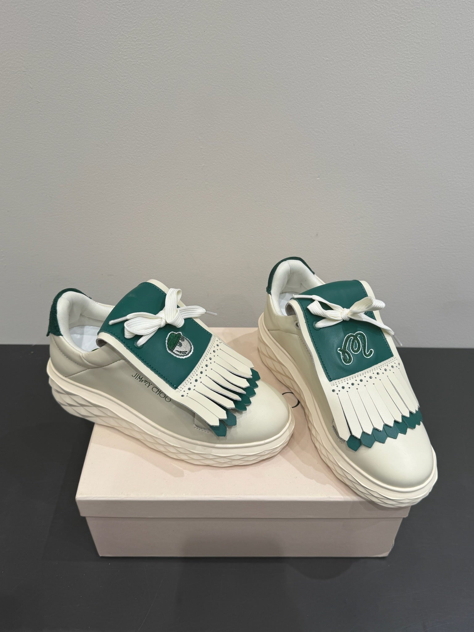 Jimmy Malbon 2.0 Diamond Sneaker Green White Cowhide 420147