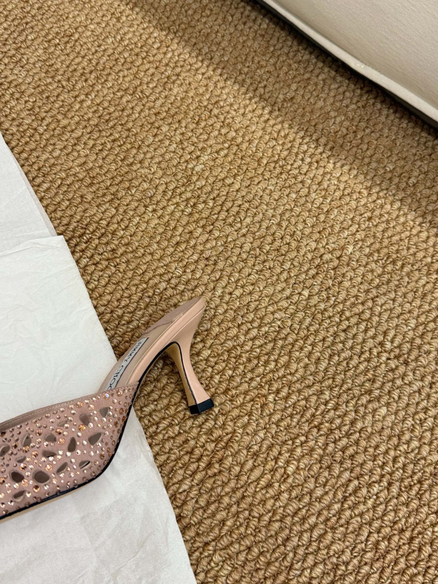 Jimmy Solar Mules 70mm Pink Cowhide 420164