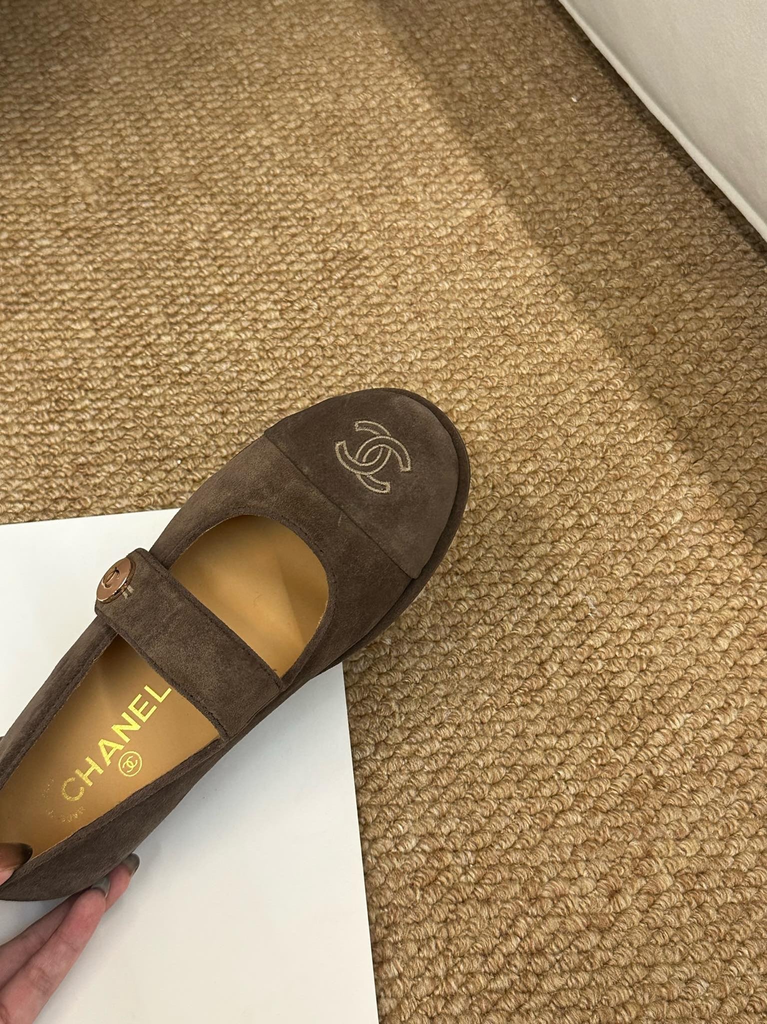 CC 26s Mary Jane Flats Brown Suede
