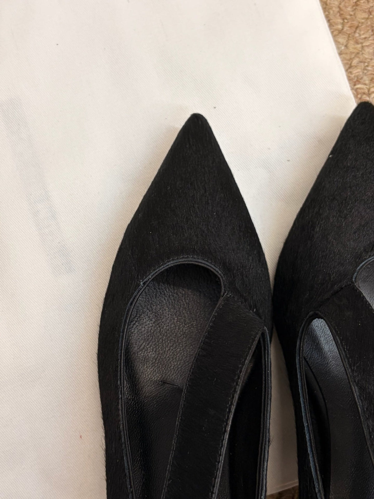 Khaite 26s Sloan Pumps 4.5cm Black Pony Hair 689688