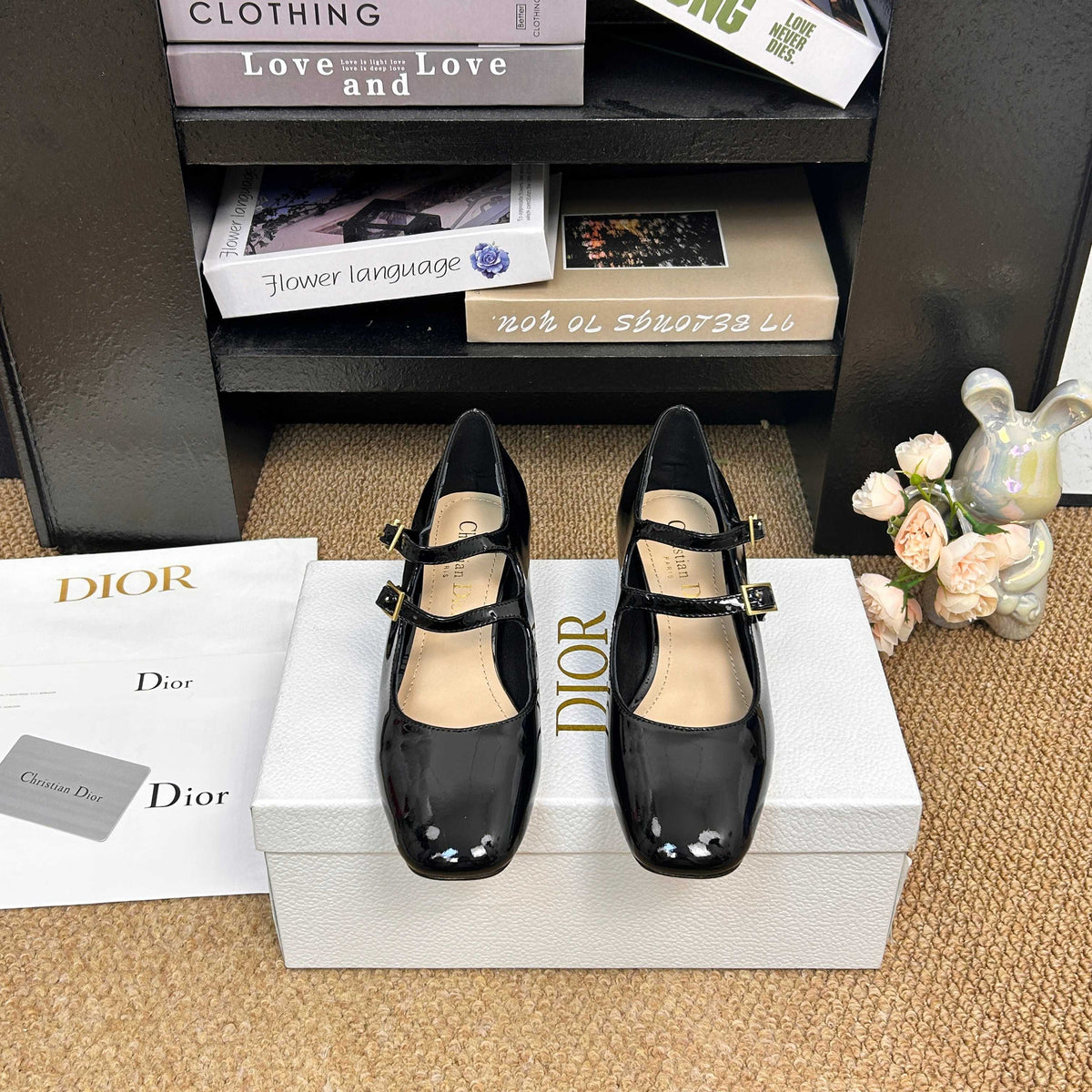 CD 26s Mary Jane Pumps Black Patent Calfskin 157538