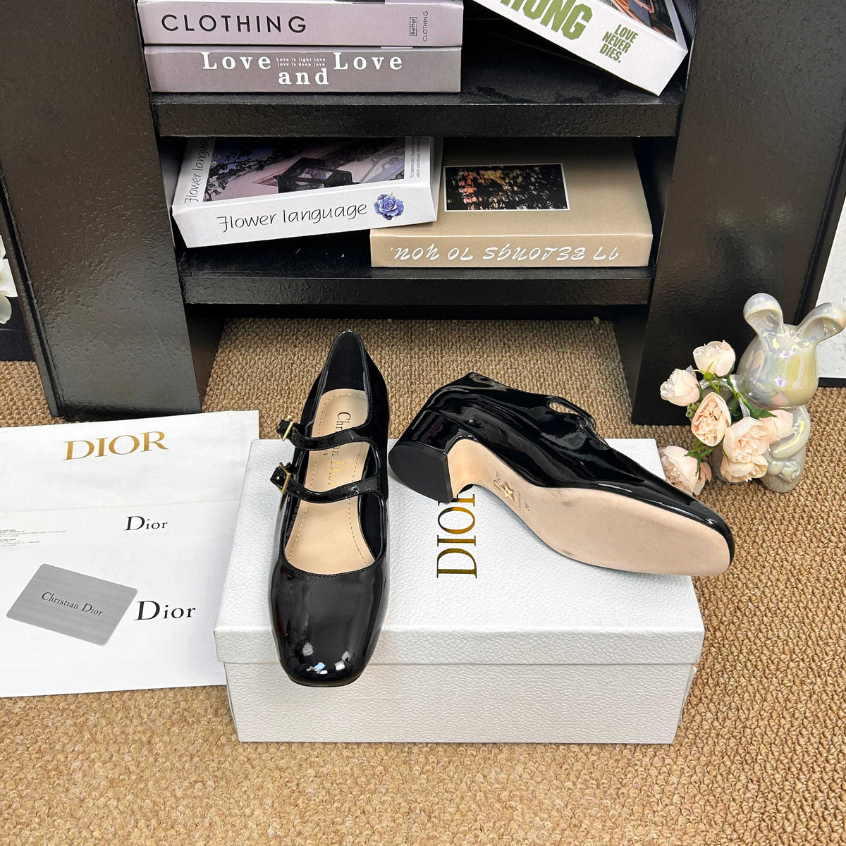 CD 26s Mary Jane Pumps Black Patent Calfskin 157538