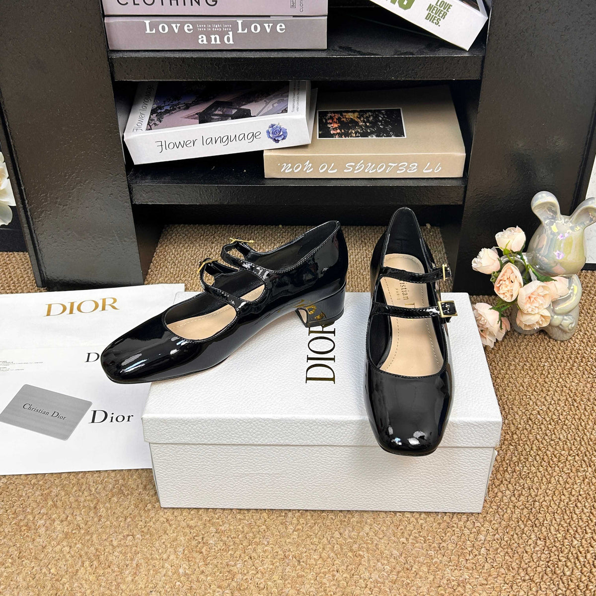 CD 26s Mary Jane Pumps Black Patent Calfskin 157538
