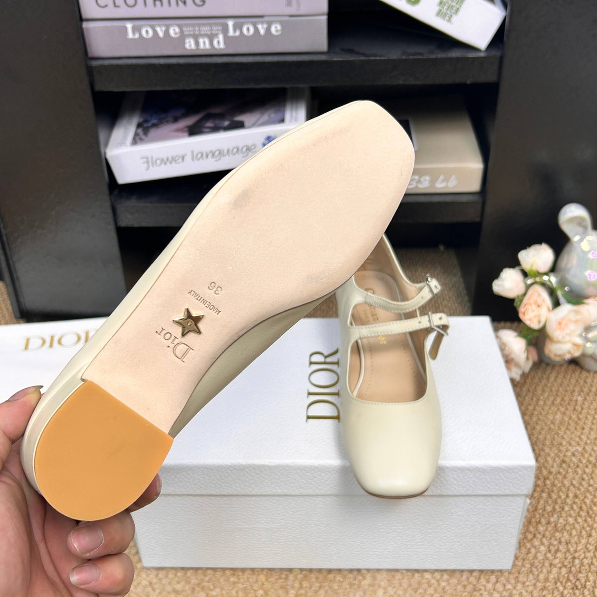 CD 26s Mary Jane Pumps Cream Calfskin 157539