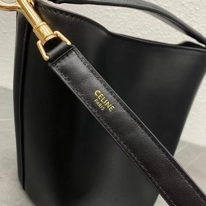 Celine Teen Bucket 16 Bag Black Calfskin