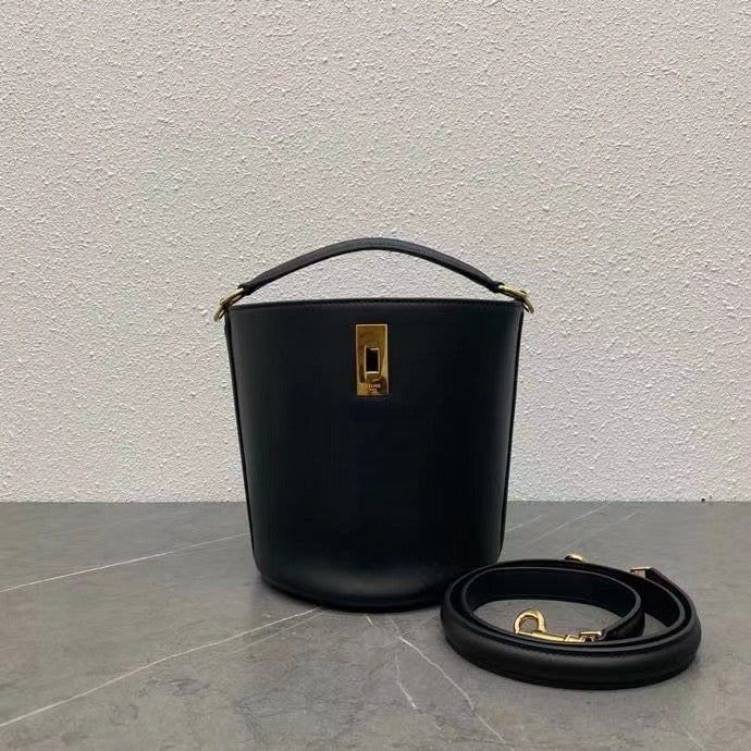 Celine Teen Bucket 16 Bag Black Calfskin