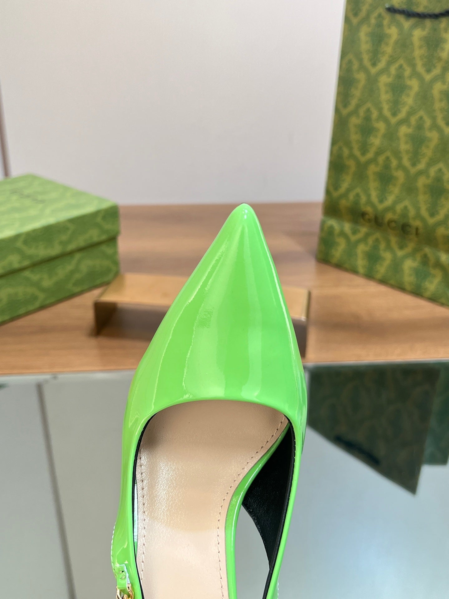 GG SIGNORIA SLINGBACK PUMP SHAMROCK LAMBSKIN