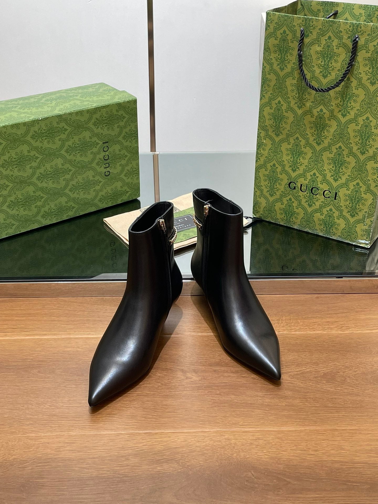 GG 26s Signoria Ankle Boot 4.5cm Black Cowhide 997220